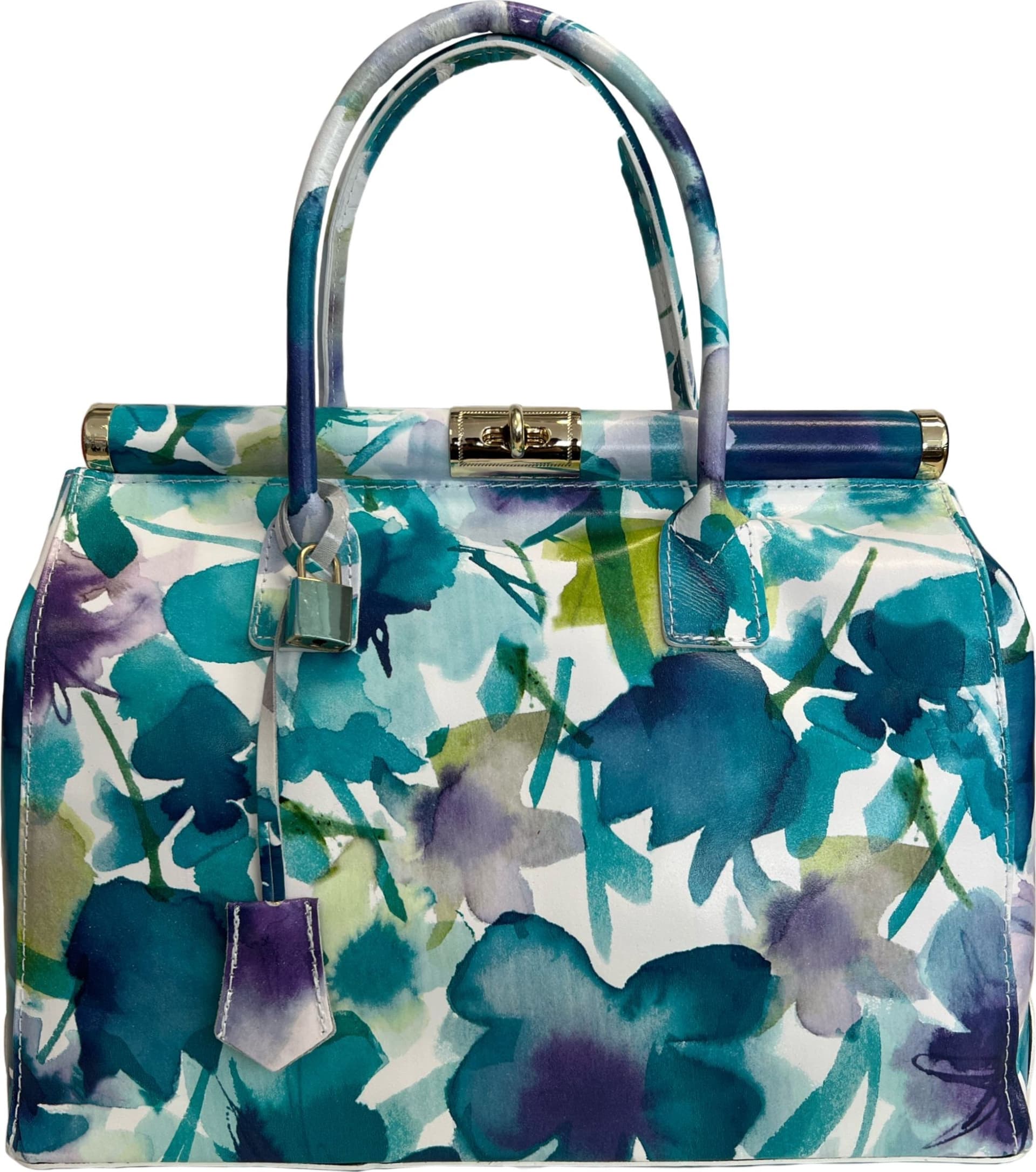 Modarno Handbag Borsa Donna a Mano Pelle con Tracolla Bauletto 35x28x16 cm (Fantasia Fiore) in Organizer borsa Modarno - Sesto Fiorentino, commercioVirtuoso.it