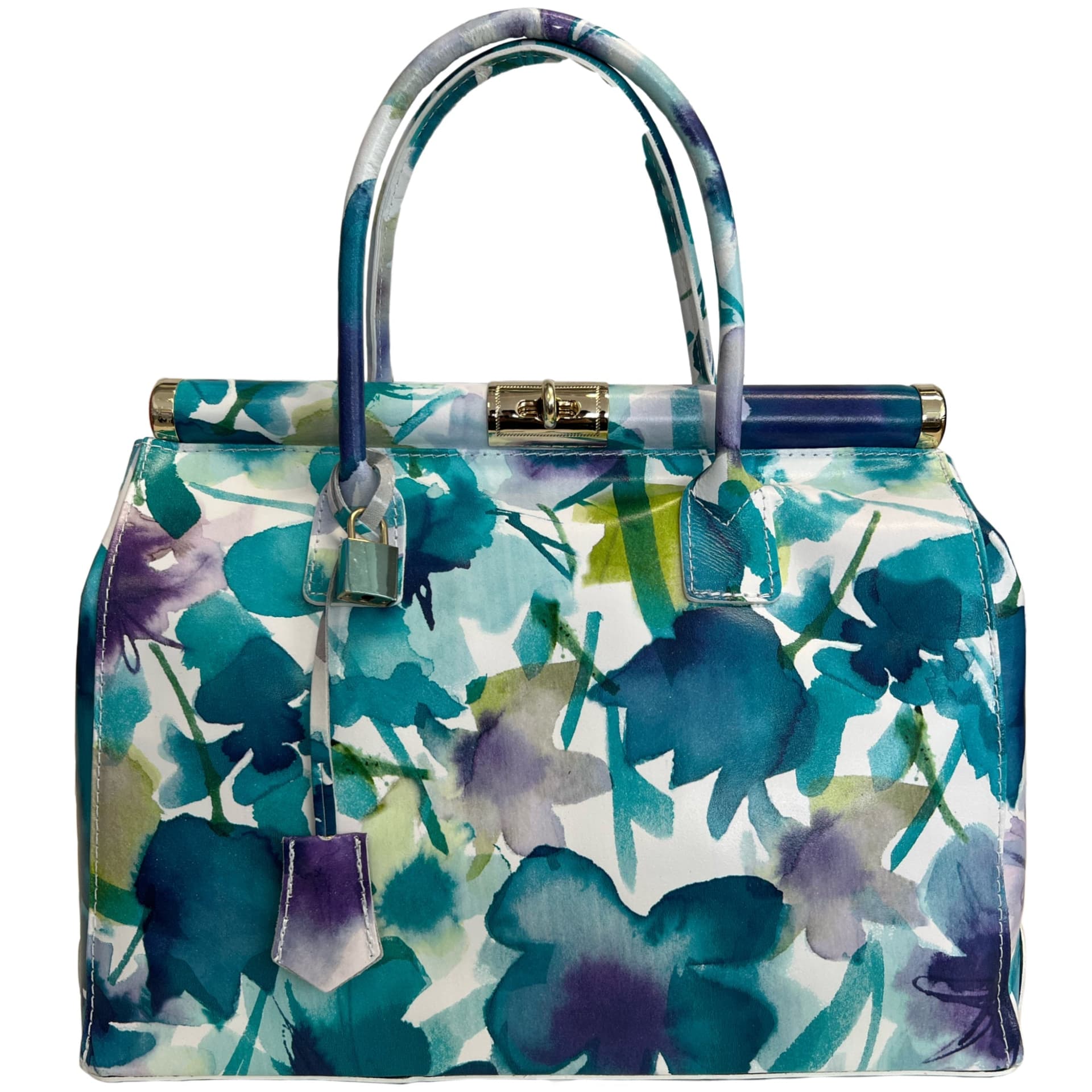 Modarno Handbag Borsa Donna a Mano Pelle con Tracolla Bauletto 35x28x16 cm (Fantasia Fiore) in Organizer borsa Modarno - Sesto Fiorentino, commercioVirtuoso.it