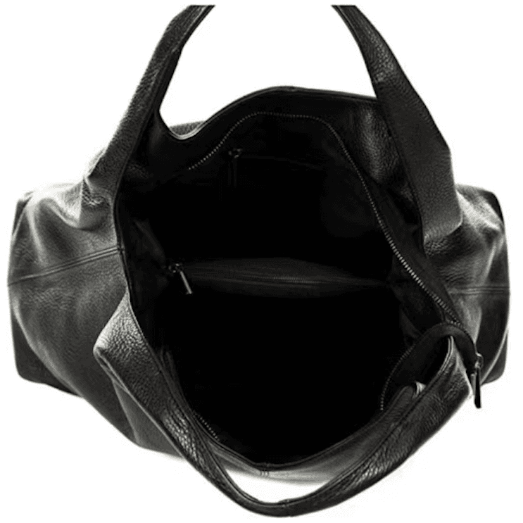 Modarno Sacca da Donna in Pelle | Nero | Borsa a Spalla | Vera Pelle | Made in Italy | Modello Samona in Organizer borsa Modarno - Sesto Fiorentino, commercioVirtuoso.it