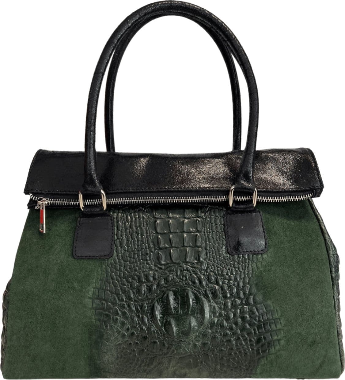 Modarno Borsa donna vera pelle scamosciato con manico dotato di tracolla rimovibile 38x14x25 cm in Organizer borsa Modarno - Sesto Fiorentino, commercioVirtuoso.it