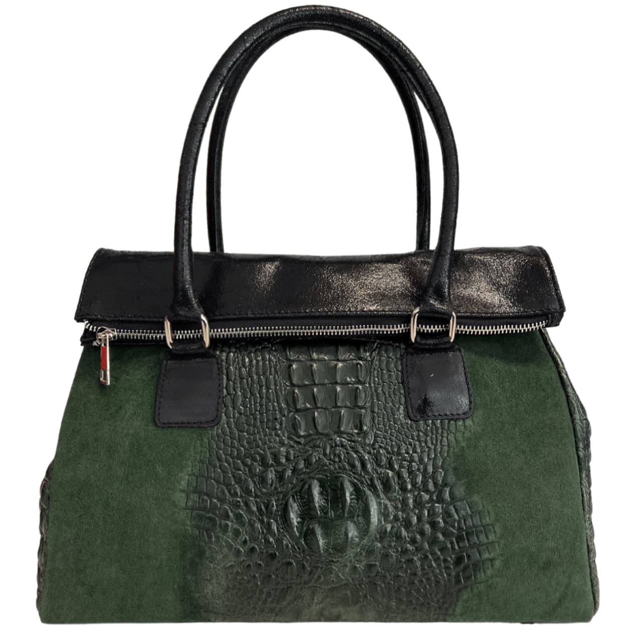 Modarno Borsa donna vera pelle scamosciato con manico dotato di tracolla rimovibile 38x14x25 cm in Organizer borsa Modarno - Sesto Fiorentino, commercioVirtuoso.it