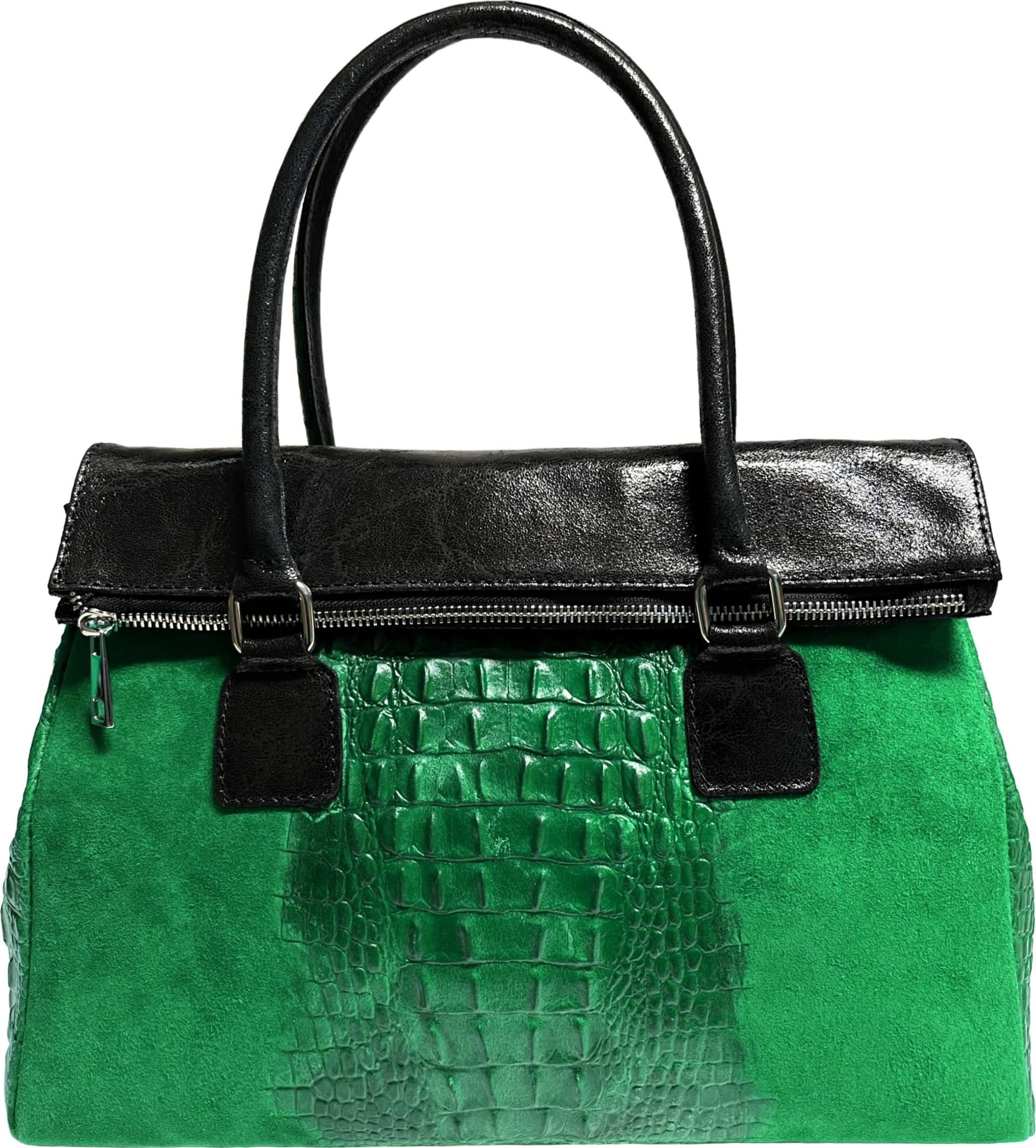 Modarno Borsa donna vera pelle scamosciato con manico dotato di tracolla rimovibile 38x14x25 cm in Organizer borsa Modarno - Sesto Fiorentino, commercioVirtuoso.it