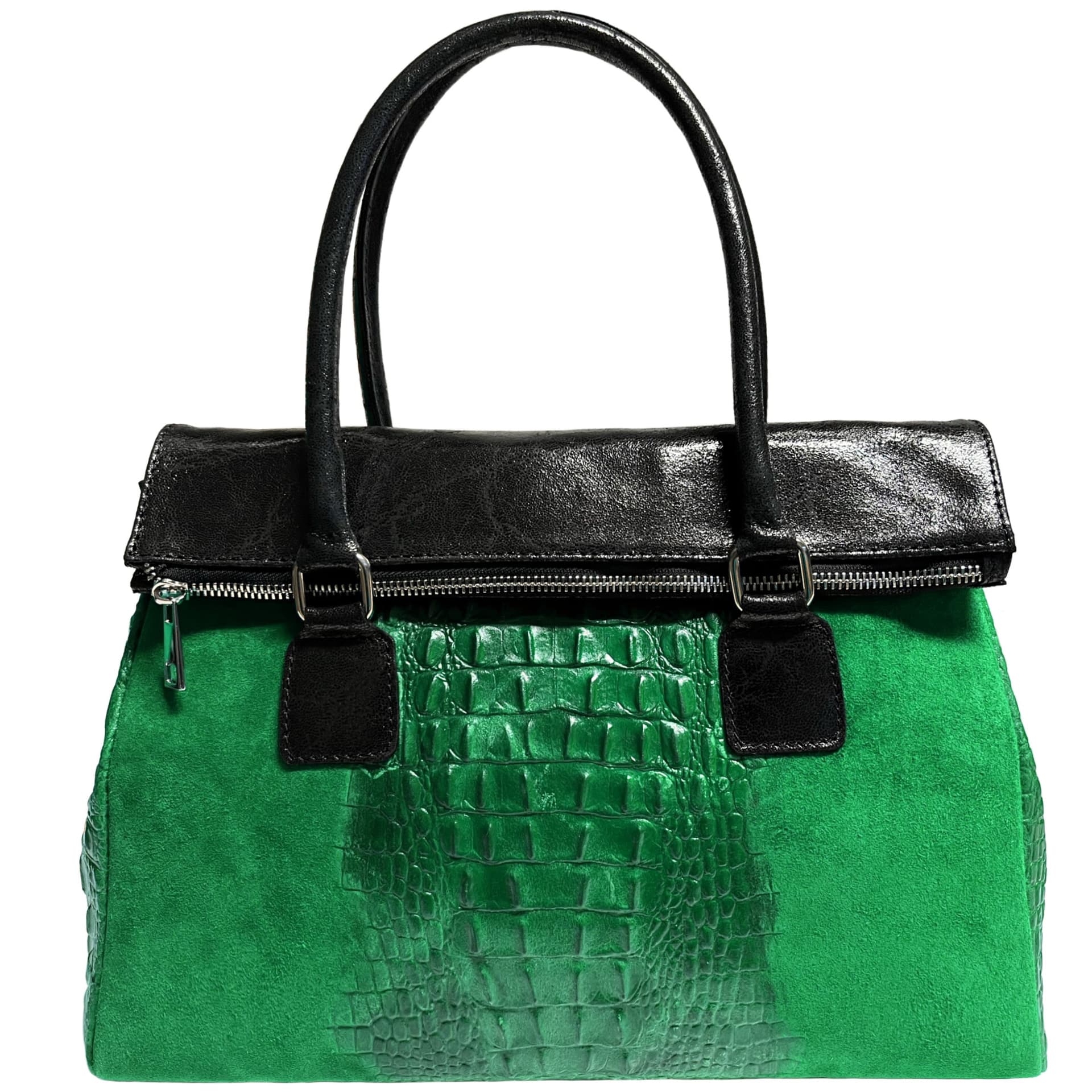 Modarno Borsa donna vera pelle scamosciato con manico dotato di tracolla rimovibile 38x14x25 cm in Organizer borsa Modarno - Sesto Fiorentino, commercioVirtuoso.it