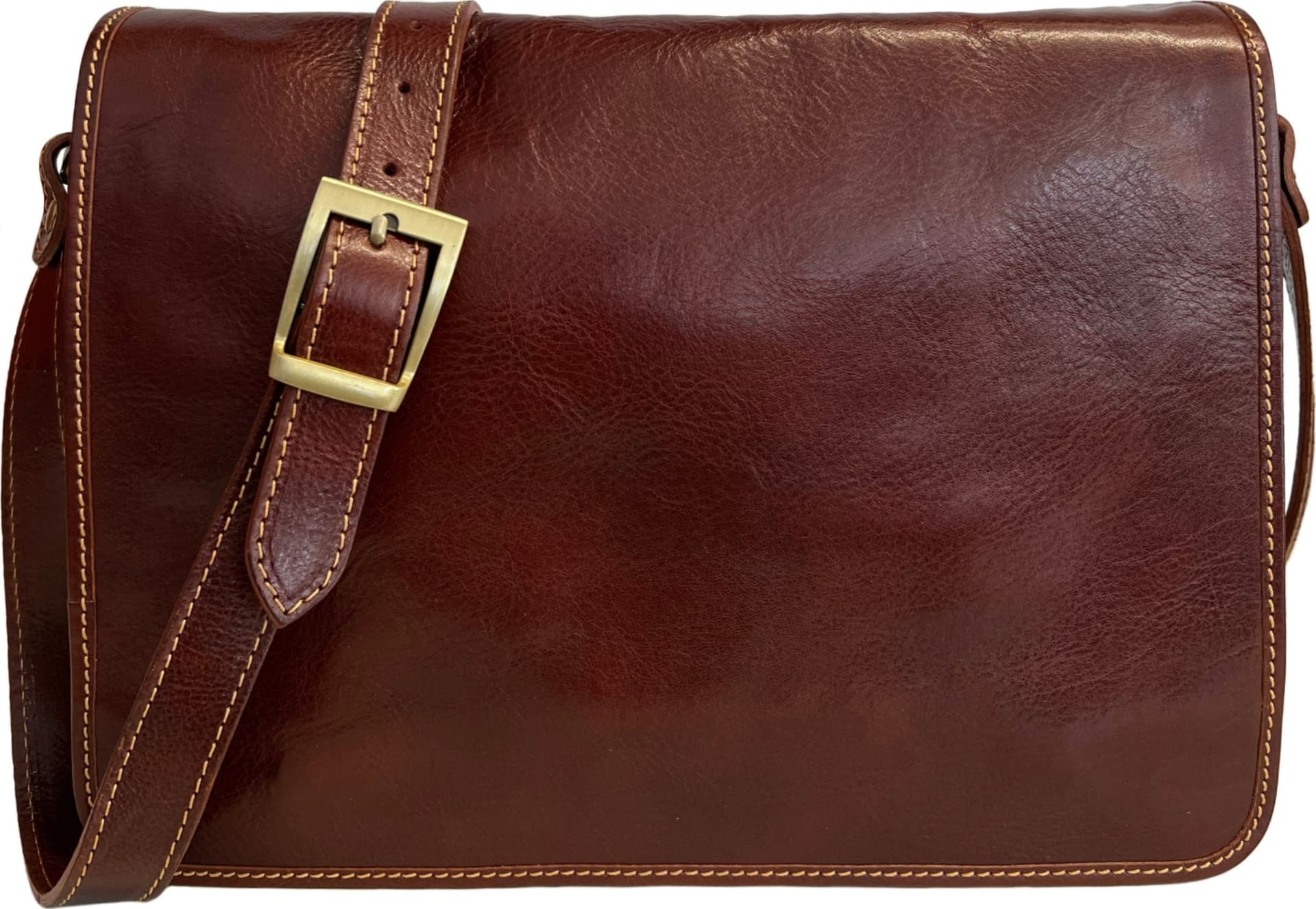 Modarno Borsa Cartella Vintage Messenger in Pelle Italiana Fatta a Mano, borsa a tracolla in pelle da ufficio Formato A4, regalo di laurea per lui