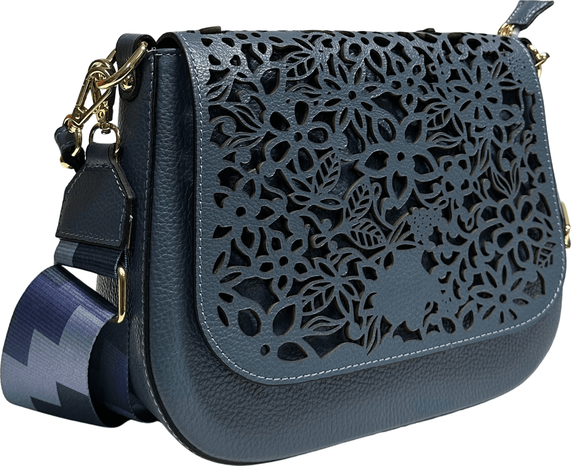 Modarno Borsa a tracolla con stampa floreale realizzata in vera pelle / Borsa donna / Regali per lei in Organizer borsa Modarno - Sesto Fiorentino, commercioVirtuoso.it