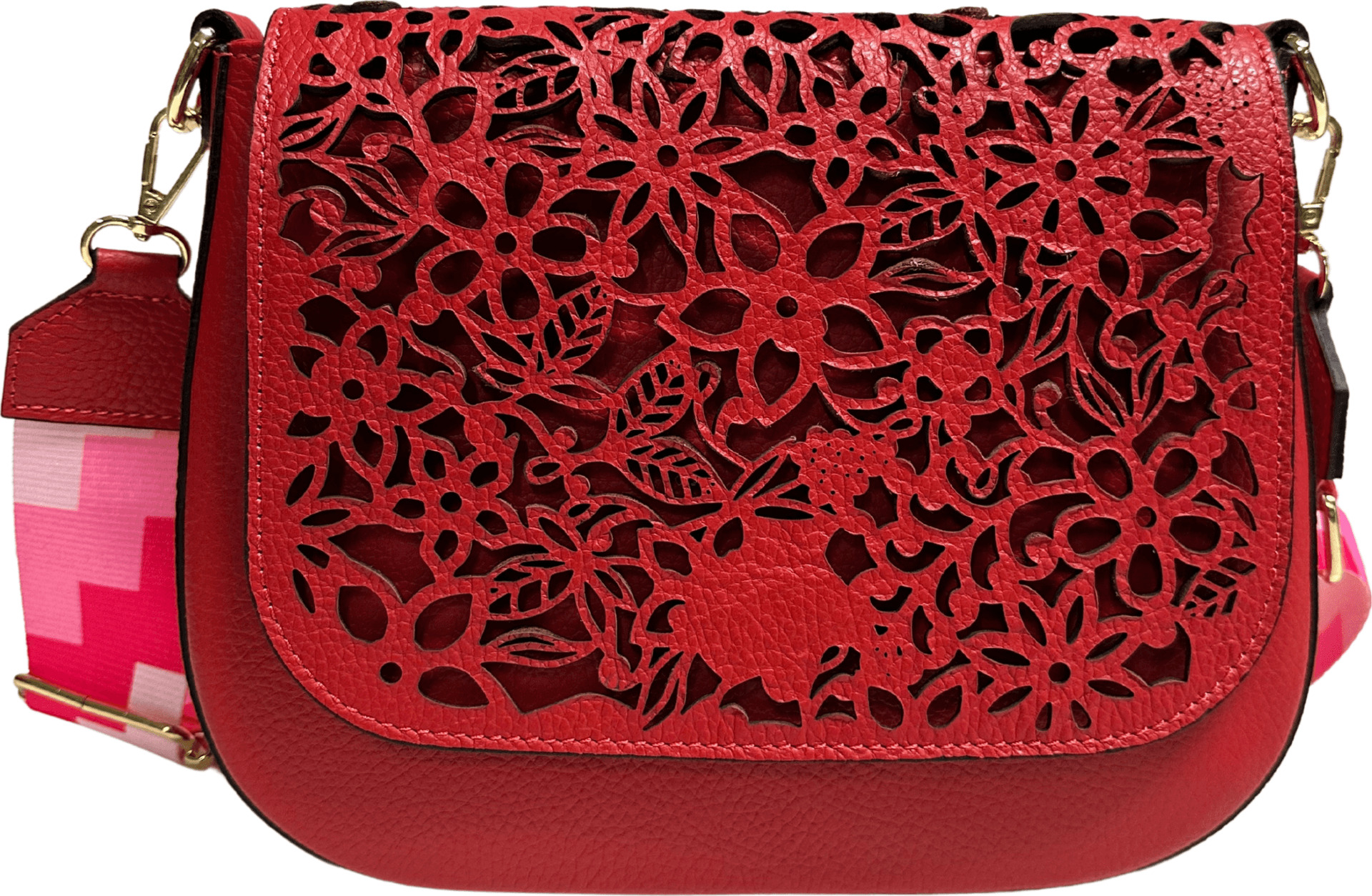 Modarno Borsa a tracolla con stampa floreale realizzata in vera pelle / Borsa donna / Regali per lei in Organizer borsa Modarno - Sesto Fiorentino, commercioVirtuoso.it