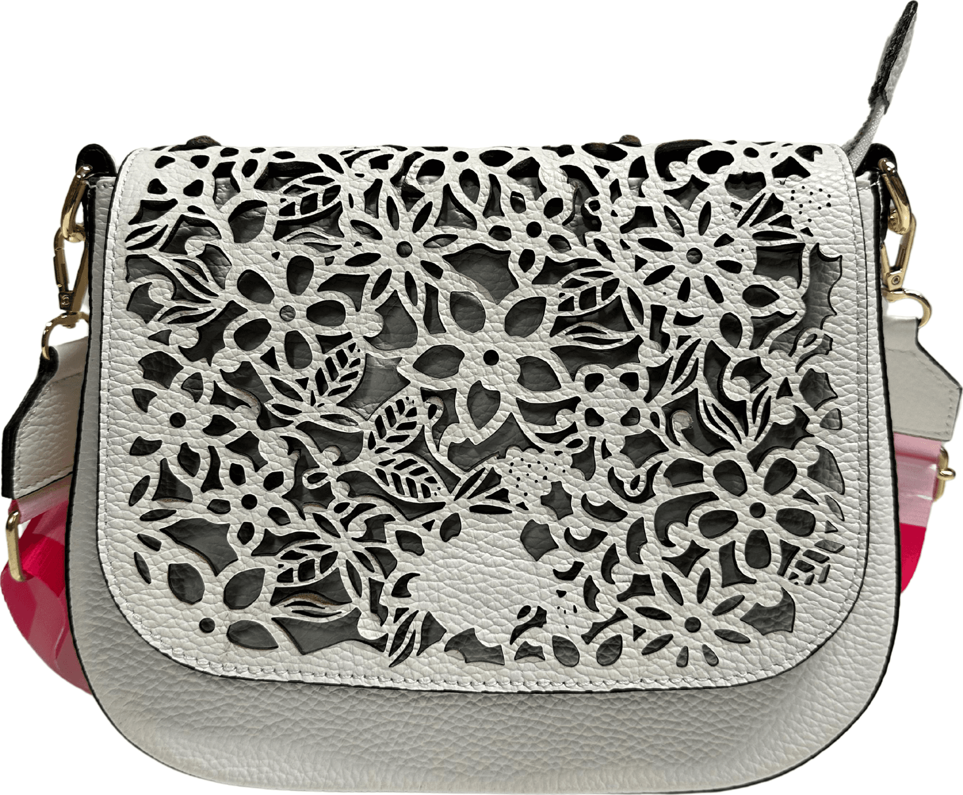 Modarno Borsa a tracolla con stampa floreale realizzata in vera pelle / Borsa donna / Regali per lei in Organizer borsa Modarno - Sesto Fiorentino, commercioVirtuoso.it