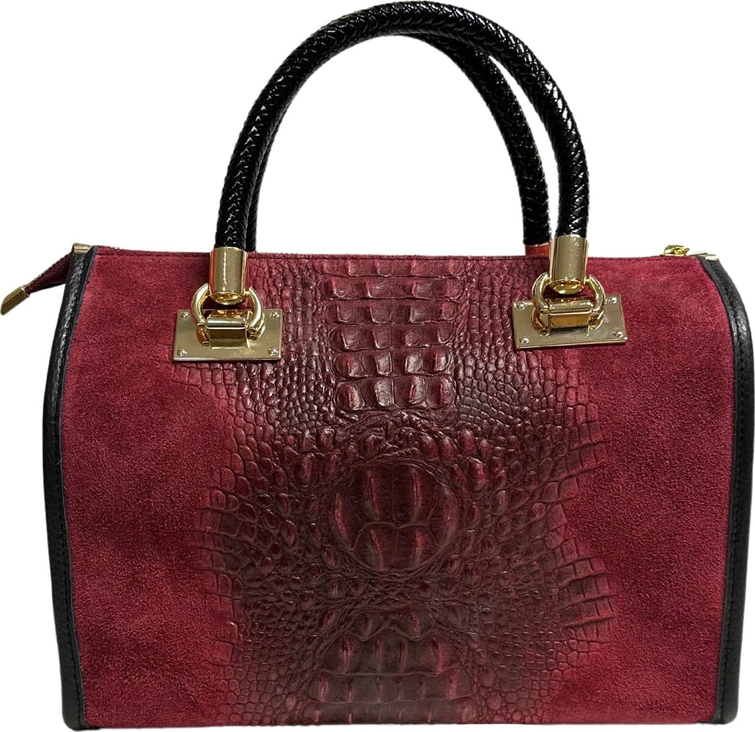 Modarno Borsa donna - borsa a mano in pelle camoscio stampa cocco in Organizer borsa Modarno - Sesto Fiorentino, commercioVirtuoso.it