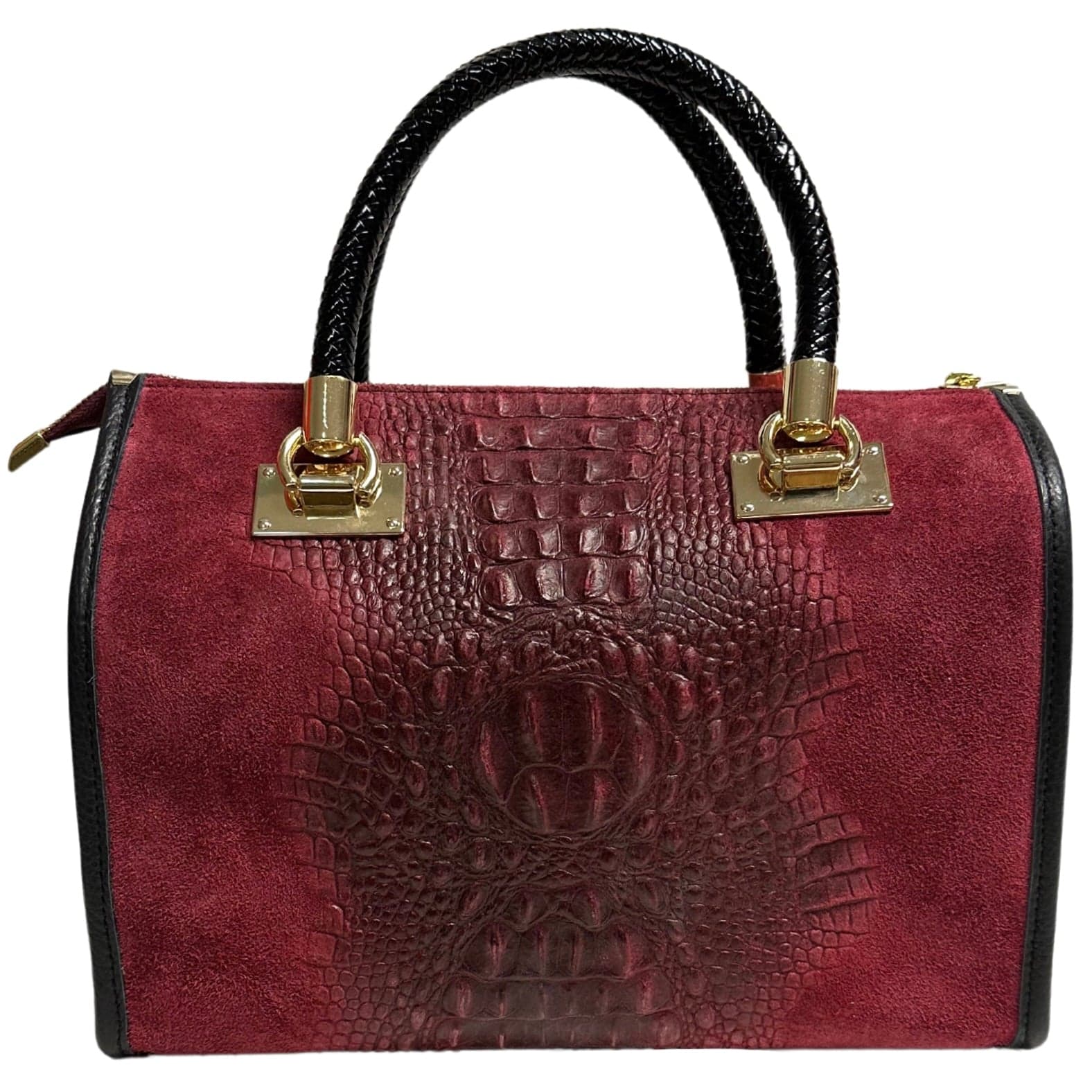 Modarno Borsa donna - borsa a mano in pelle camoscio stampa cocco in Organizer borsa Modarno - Sesto Fiorentino, commercioVirtuoso.it