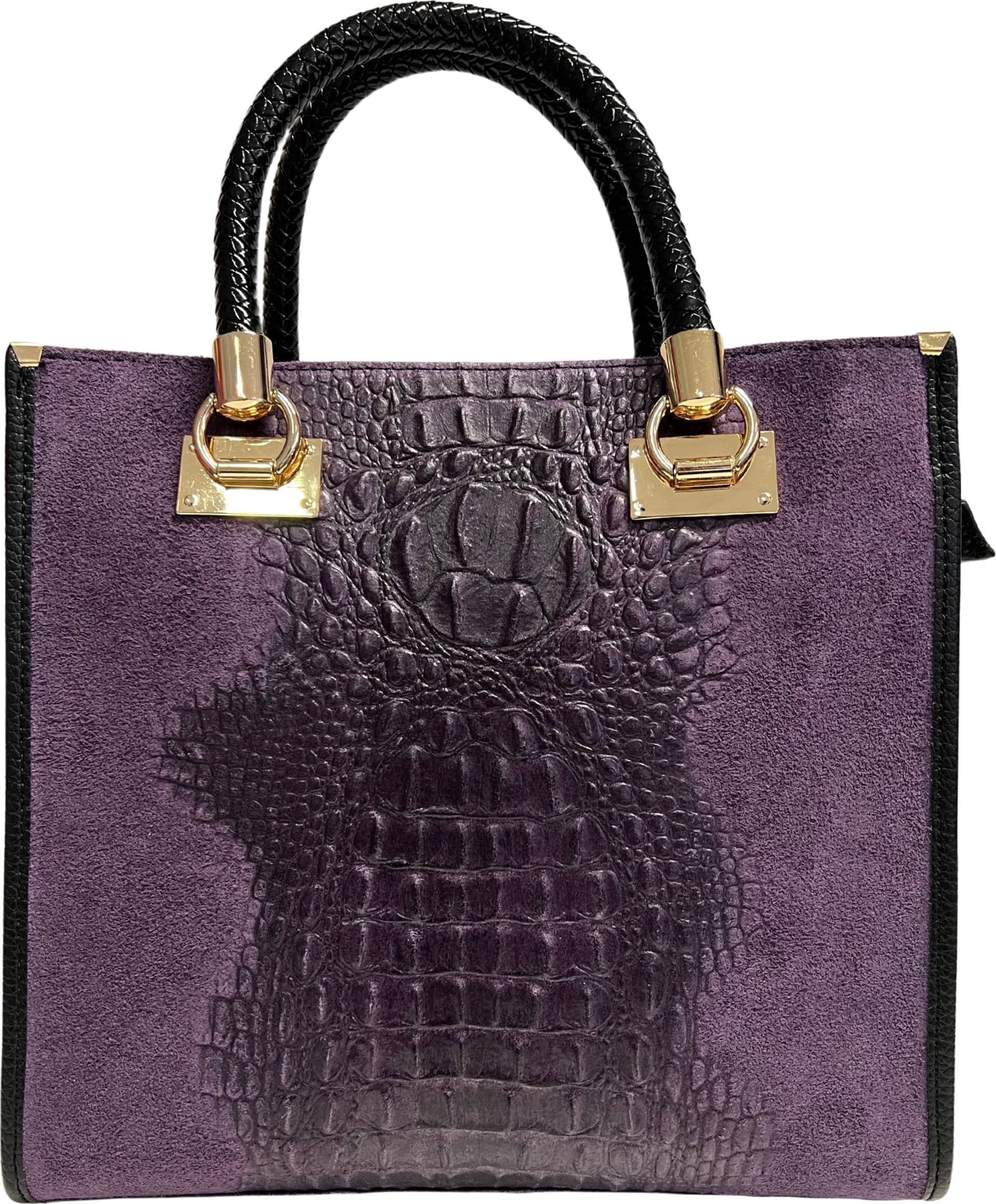 Modarno Borsa donna a tracolla - borsa a mano in pelle camoscio stampa cocco in Organizer borsa Modarno - Sesto Fiorentino, commercioVirtuoso.it