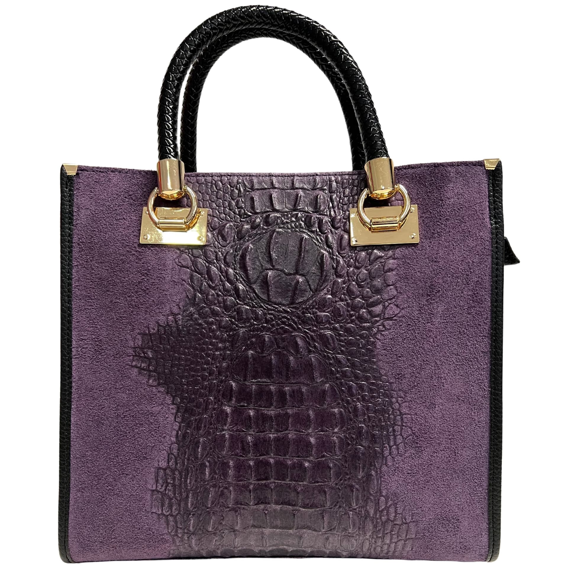 Modarno Borsa donna a tracolla - borsa a mano in pelle camoscio stampa cocco in Organizer borsa Modarno - Sesto Fiorentino, commercioVirtuoso.it