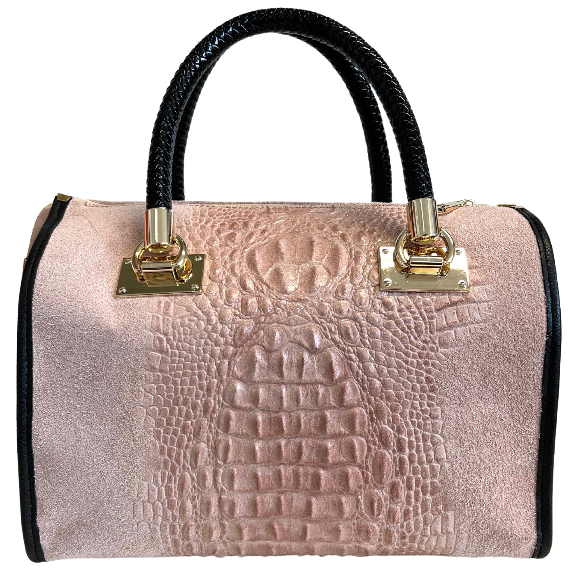 Modarno Borsa donna - borsa a mano in pelle camoscio stampa cocco in Organizer borsa Modarno - Sesto Fiorentino, commercioVirtuoso.it