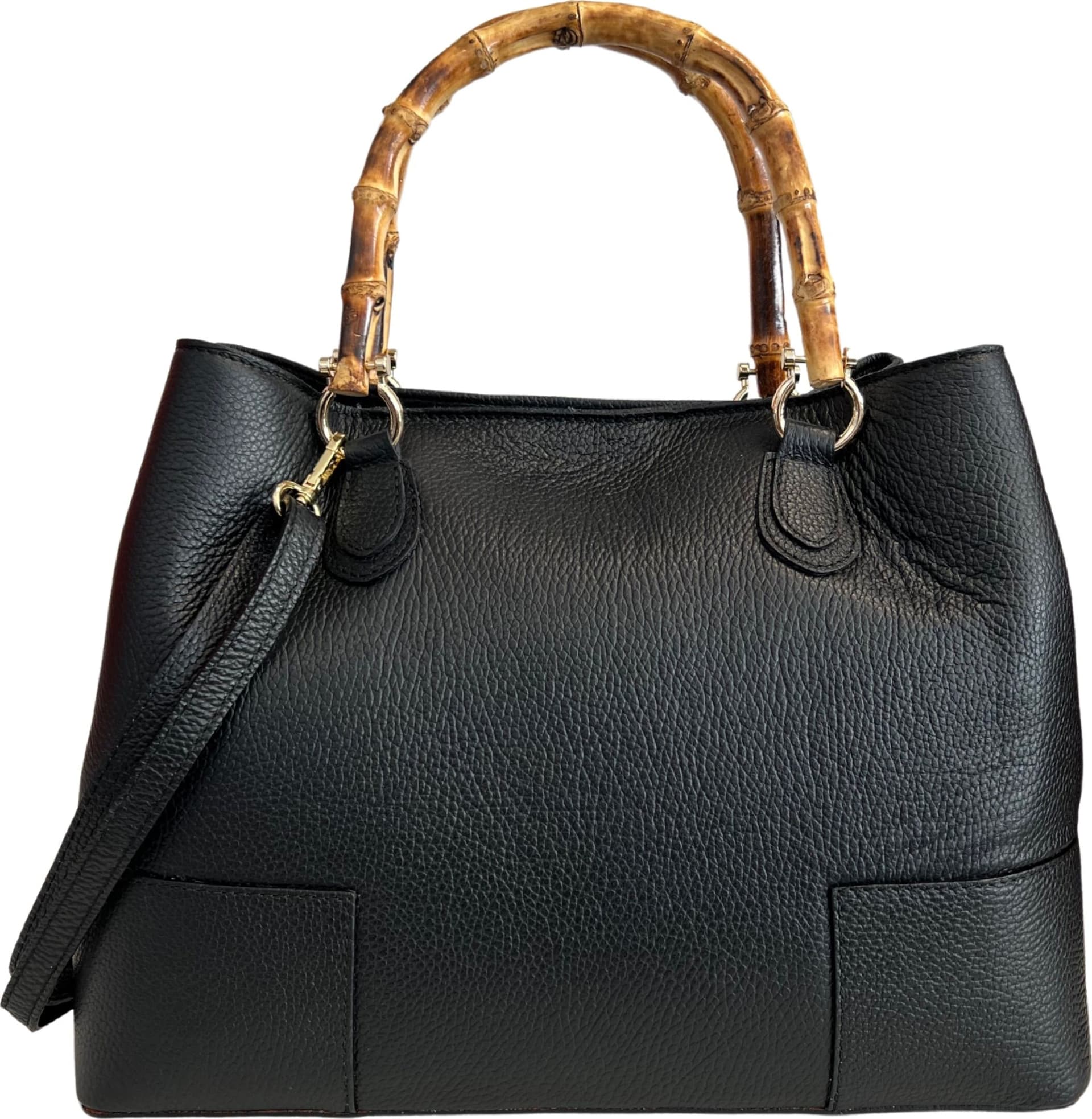 Modarno Borsa Donna in Vera Pelle con manico in vero bambù/Elegante e Minimal/Borsa di lusso Made in Italy in Organizer borsa Modarno - Sesto Fiorentino, commercioVirtuoso.it