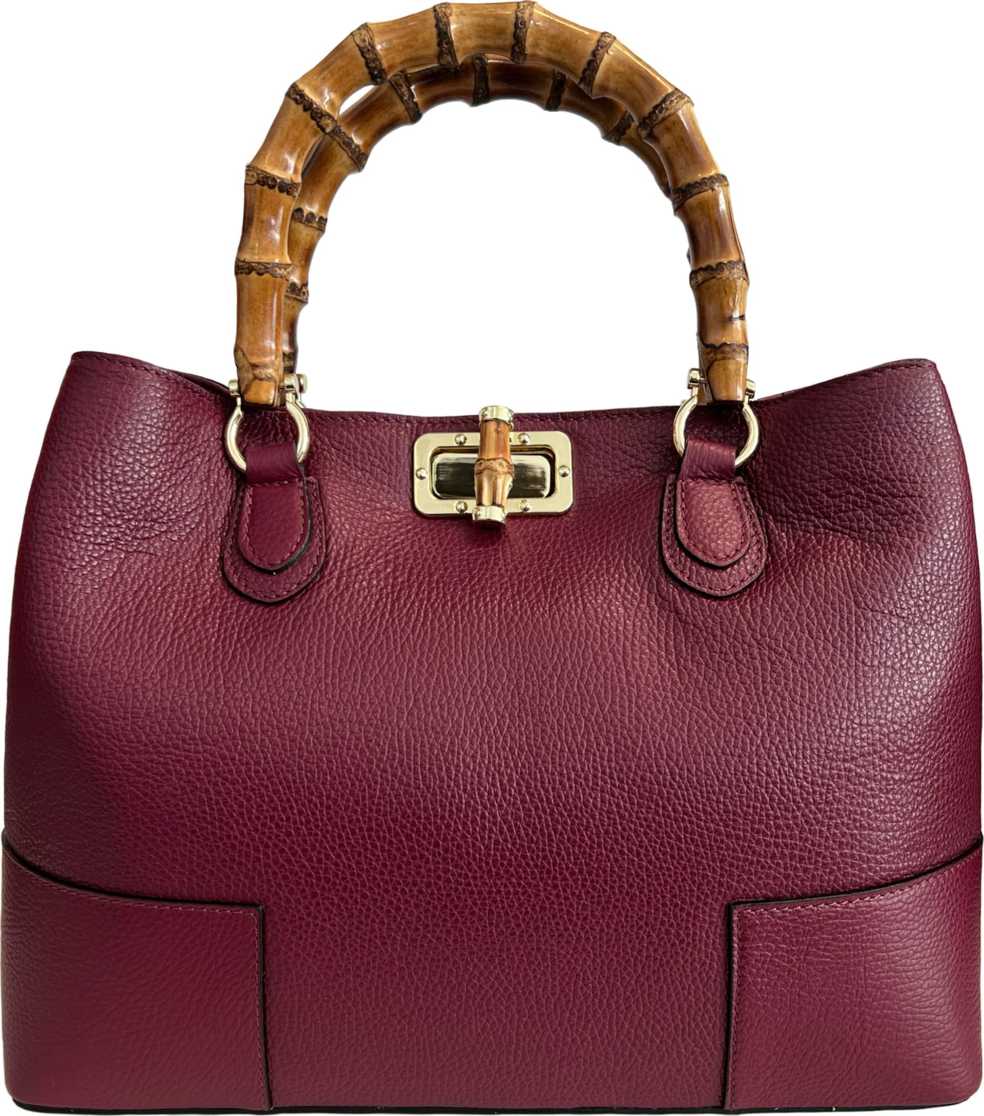 Modarno Borsa Donna in Vera Pelle con manico in vero bambù / Elegante e Minimal / Borsa di lusso Made in Italy in Organizer borsa Modarno - Sesto Fiorentino, commercioVirtuoso.it
