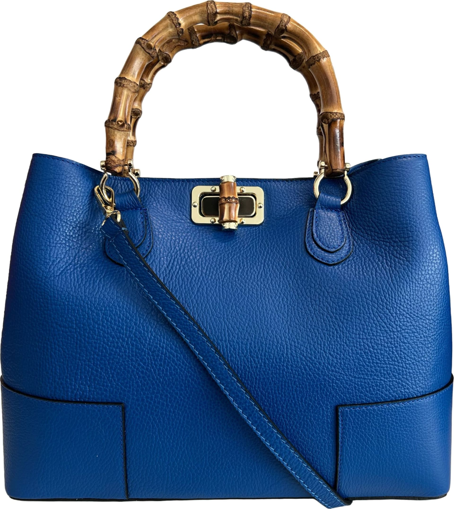 Modarno Borsa Donna in Vera Pelle con manico in vero bambù/Elegante e Minimal/Borsa di lusso Made in Italy in Organizer borsa Modarno - Sesto Fiorentino, commercioVirtuoso.it
