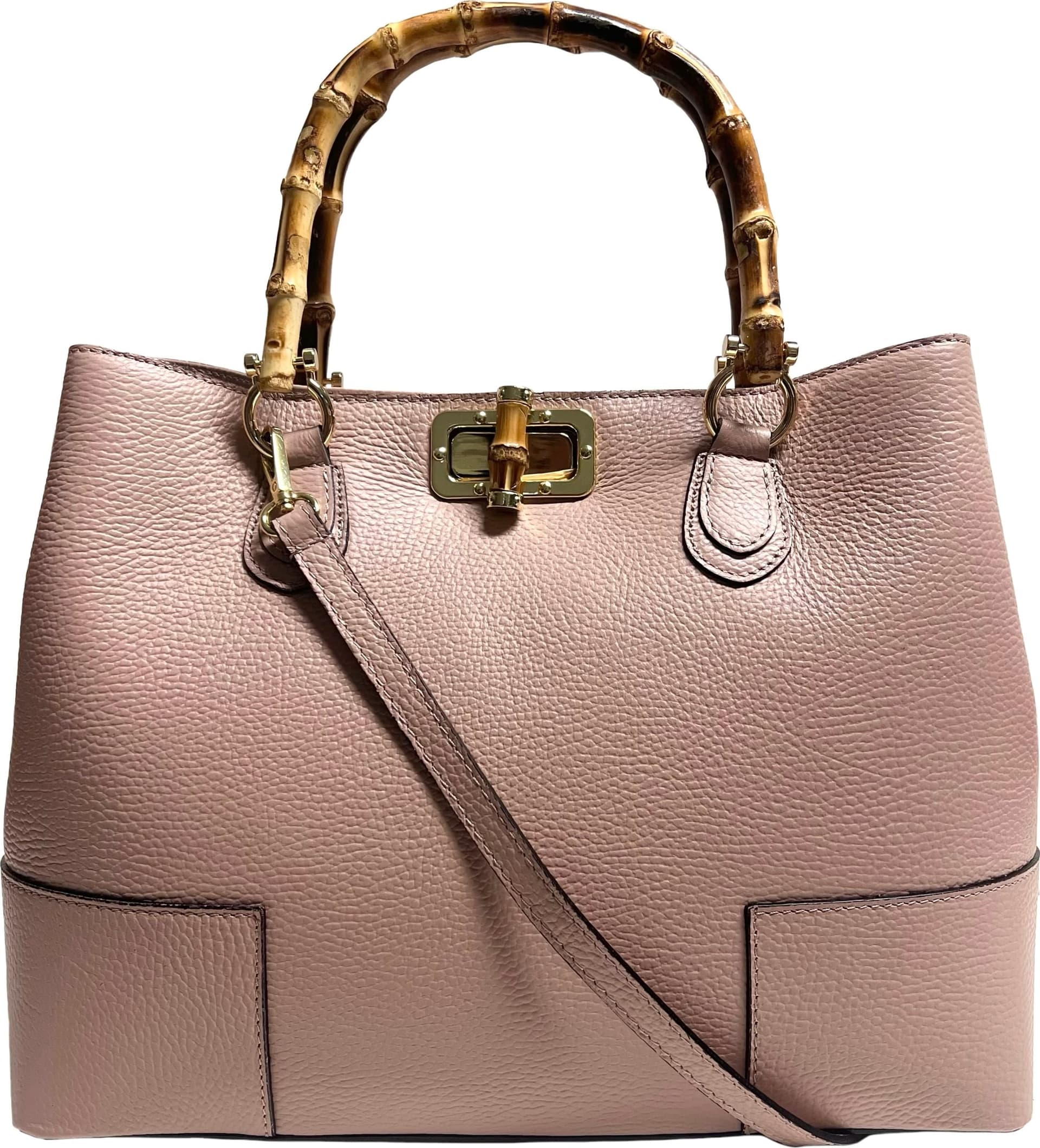 Modarno Borsa Donna in Vera Pelle con manico in vero bambù/Elegante e Minimal/Borsa di lusso Made in Italy in Organizer borsa Modarno - Sesto Fiorentino, commercioVirtuoso.it