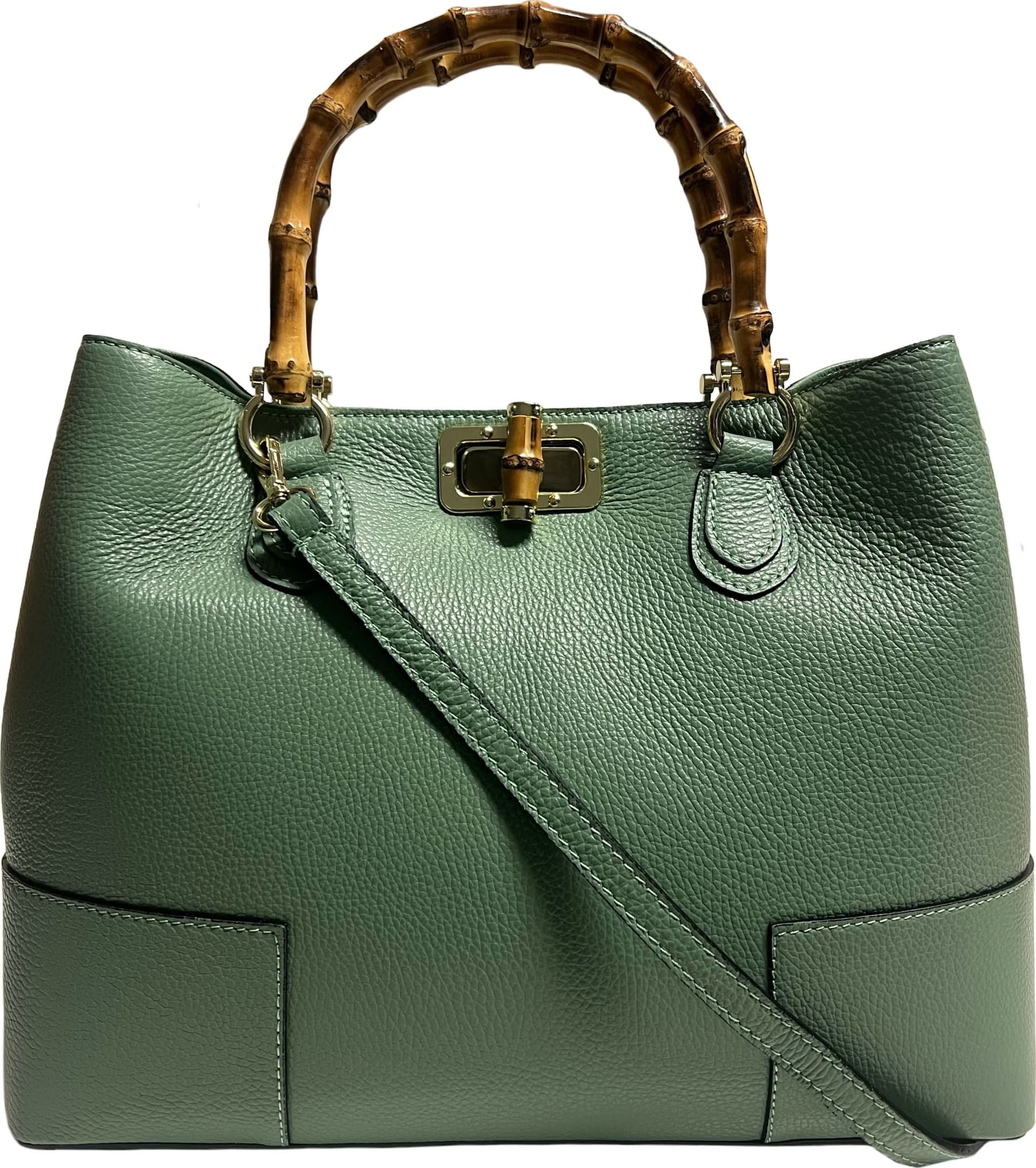 Modarno Borsa Donna in Vera Pelle con manico in vero bambù/Elegante e Minimal/Borsa di lusso Made in Italy in Organizer borsa Modarno - Sesto Fiorentino, commercioVirtuoso.it