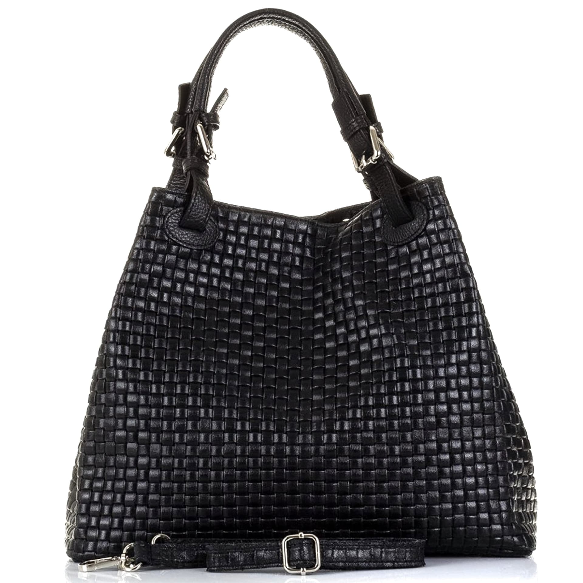 Modarno Borsa a Mano Stampa Intrecciata da Donna con Tracolla in vera pelle made in Italy - 33x17x29 Cm in Organizer borsa Modarno - Sesto Fiorentino, commercioVirtuoso.it