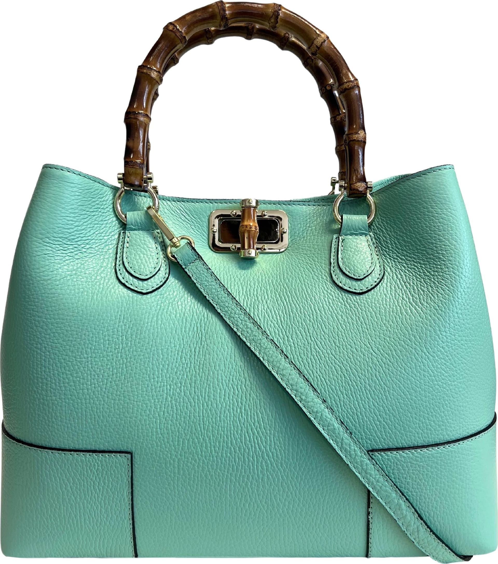 Modarno Borsa Donna in Vera Pelle con manico in vero bambù / Elegante e Minimal / Borsa di lusso Made in Italy in Organizer borsa Modarno - Sesto Fiorentino, commercioVirtuoso.it