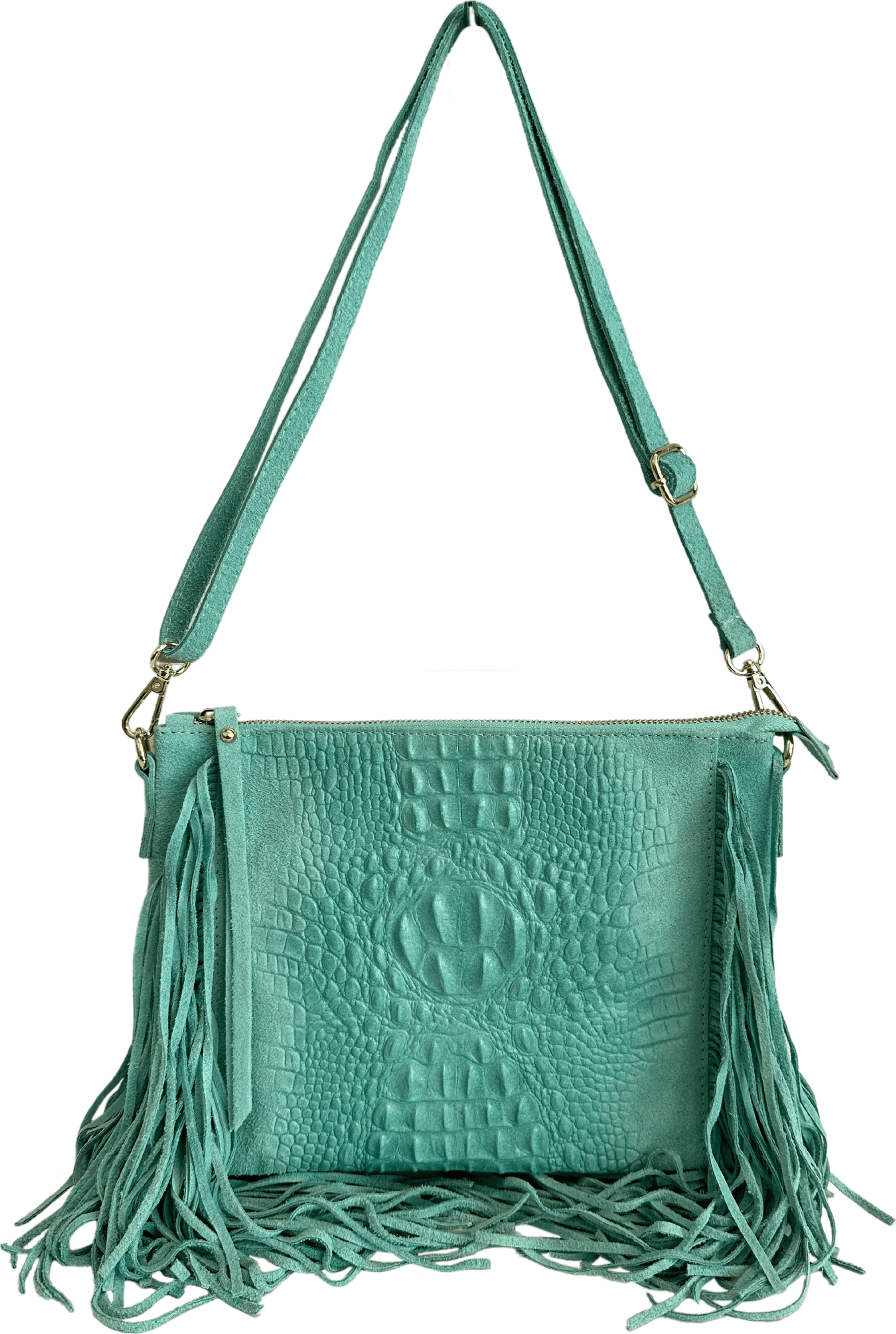 Modarno borsa da donna con frange, a tracolla, in pelle scamosciata 29x2x21 cm in Organizer borsa Modarno - Sesto Fiorentino, commercioVirtuoso.it