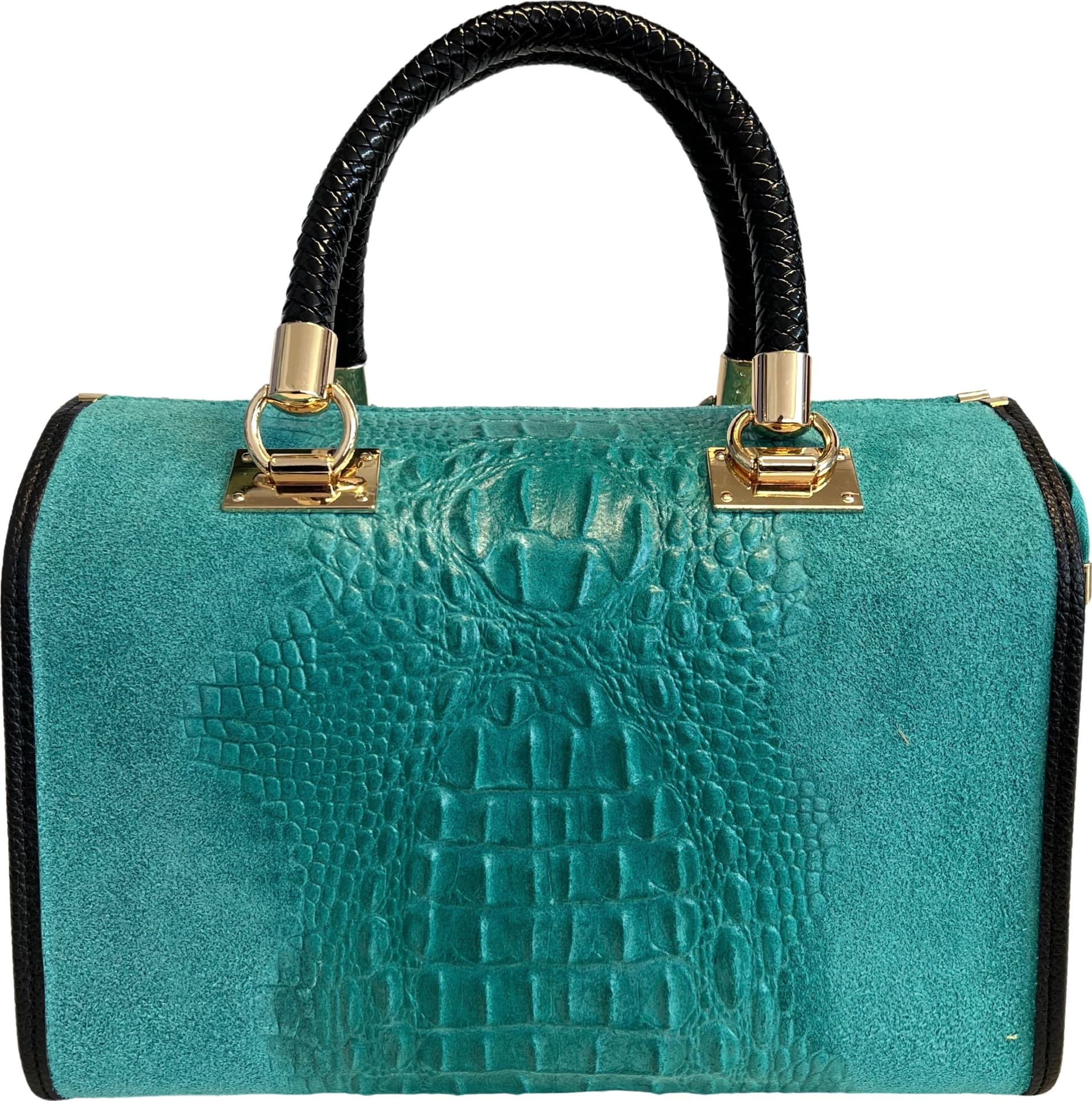 Modarno Borsa donna - borsa a mano in pelle camoscio stampa cocco in Organizer borsa Modarno - Sesto Fiorentino, commercioVirtuoso.it