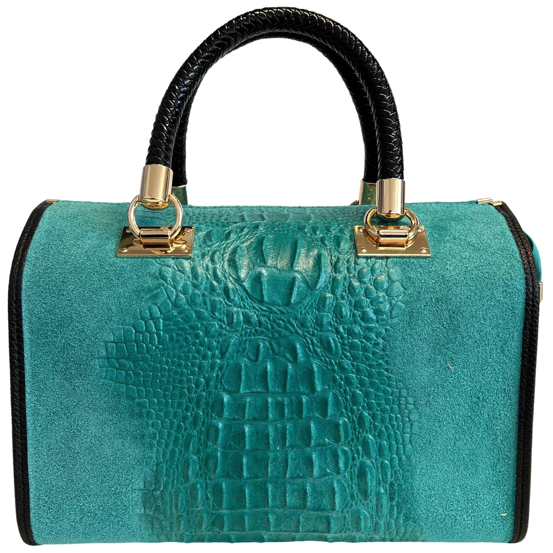 Modarno Borsa donna - borsa a mano in pelle camoscio stampa cocco in Organizer borsa Modarno - Sesto Fiorentino, commercioVirtuoso.it