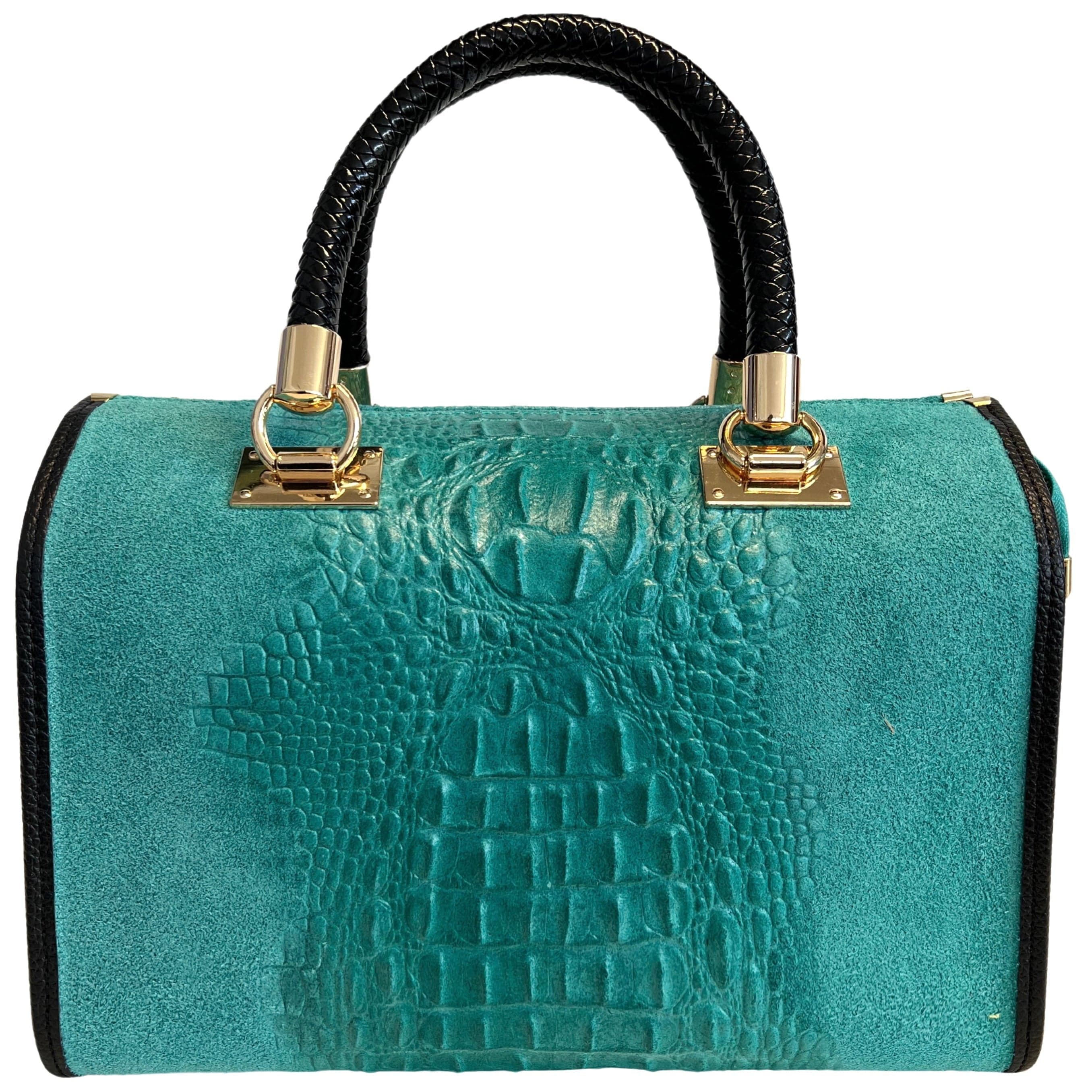 Modarno Borsa donna - borsa a mano in pelle camoscio stampa cocco in Organizer borsa Modarno - Sesto Fiorentino, commercioVirtuoso.it