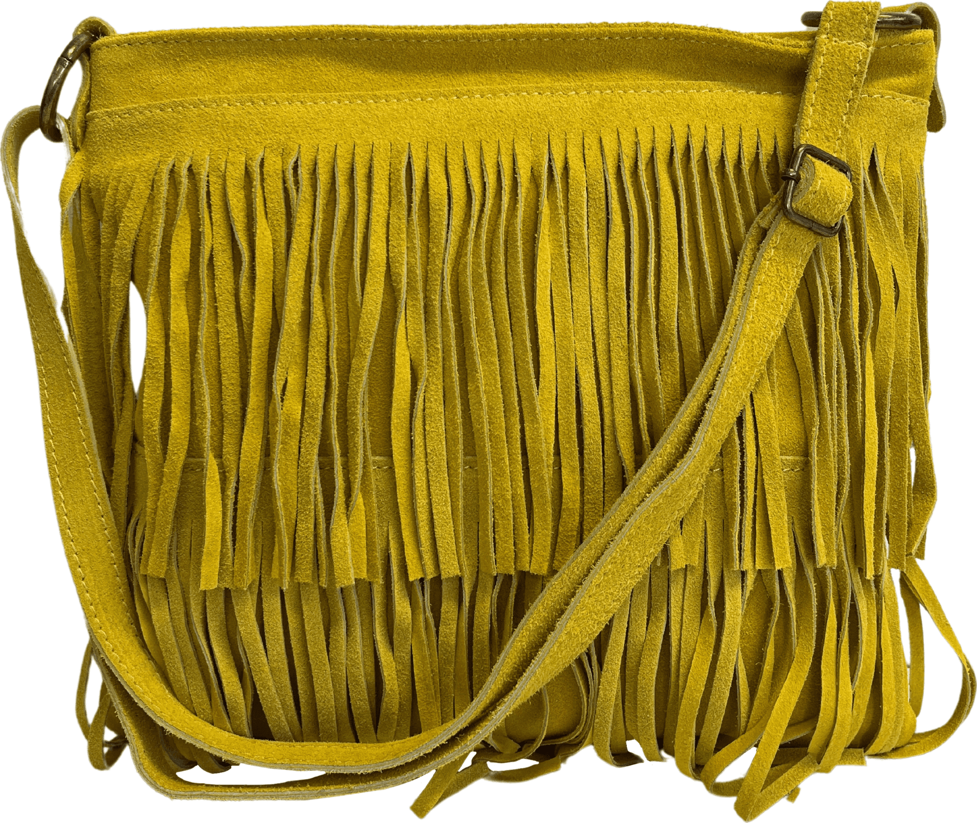 Modarno Borsa a tracolla con frange in camoscio - borsa tracolla donna in pelle scamosciata in Organizer borsa Modarno - Sesto Fiorentino, commercioVirtuoso.it