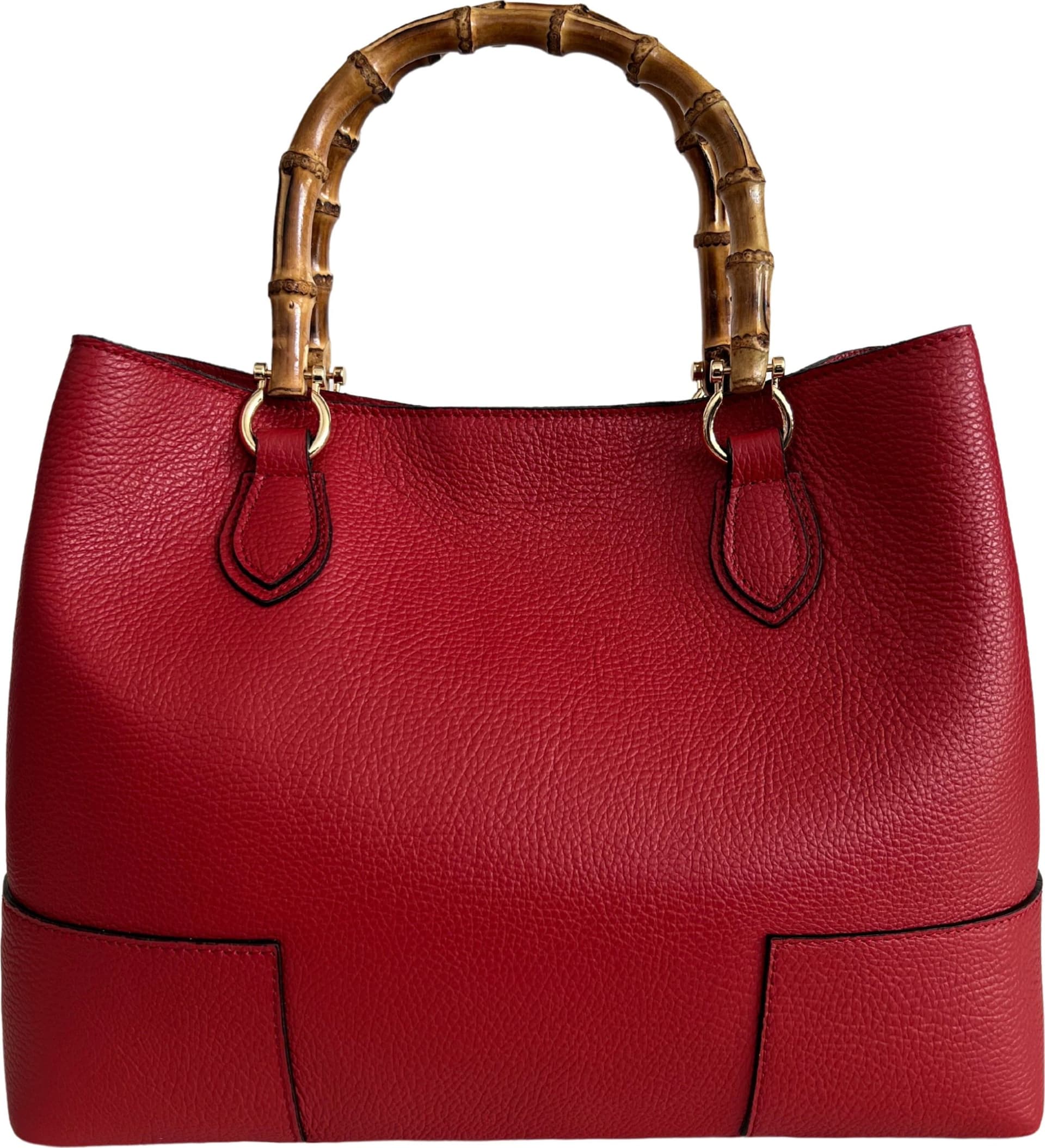 Modarno Borsa Donna in Vera Pelle con manico in vero bambù / Elegante e Minimal / Borsa di lusso Made in Italy in Organizer borsa Modarno - Sesto Fiorentino, commercioVirtuoso.it