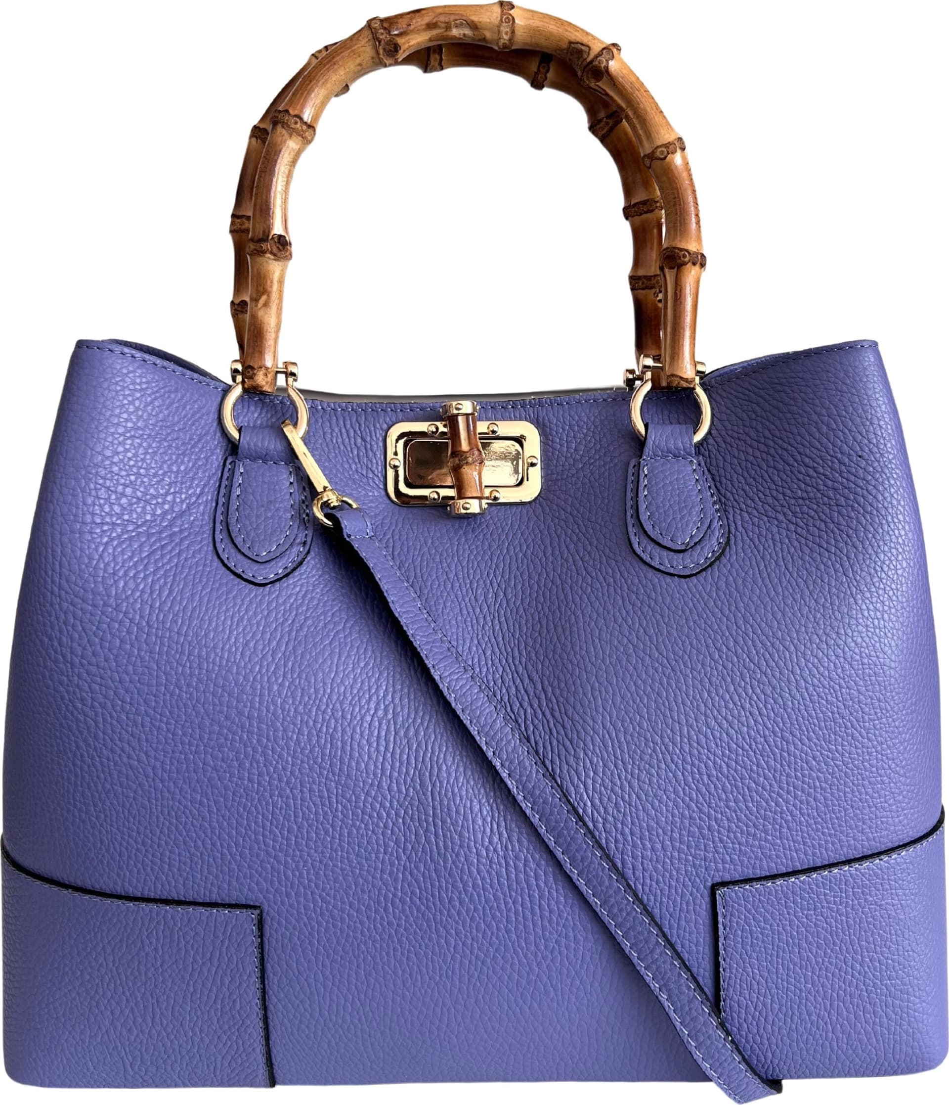Modarno Borsa Donna in Vera Pelle con manico in vero bambù/Elegante e Minimal/Borsa di lusso Made in Italy in Organizer borsa Modarno - Sesto Fiorentino, commercioVirtuoso.it