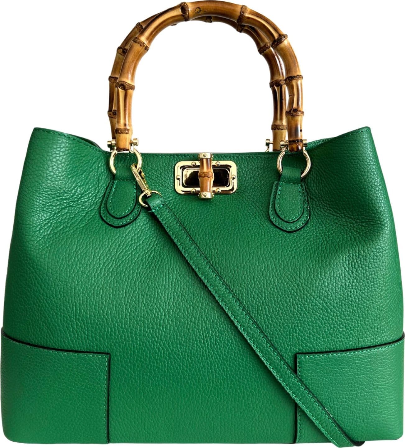 Modarno Borsa Donna in Vera Pelle con manico in vero bambù / Elegante e Minimal / Borsa di lusso Made in Italy in Organizer borsa Modarno - Sesto Fiorentino, commercioVirtuoso.it