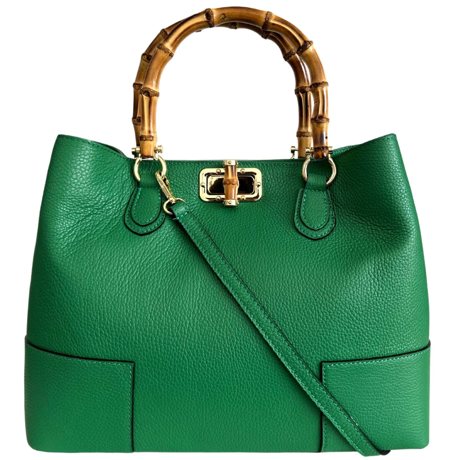 Modarno Borsa Donna in Vera Pelle con manico in vero bambù / Elegante e Minimal / Borsa di lusso Made in Italy in Organizer borsa Modarno - Sesto Fiorentino, commercioVirtuoso.it