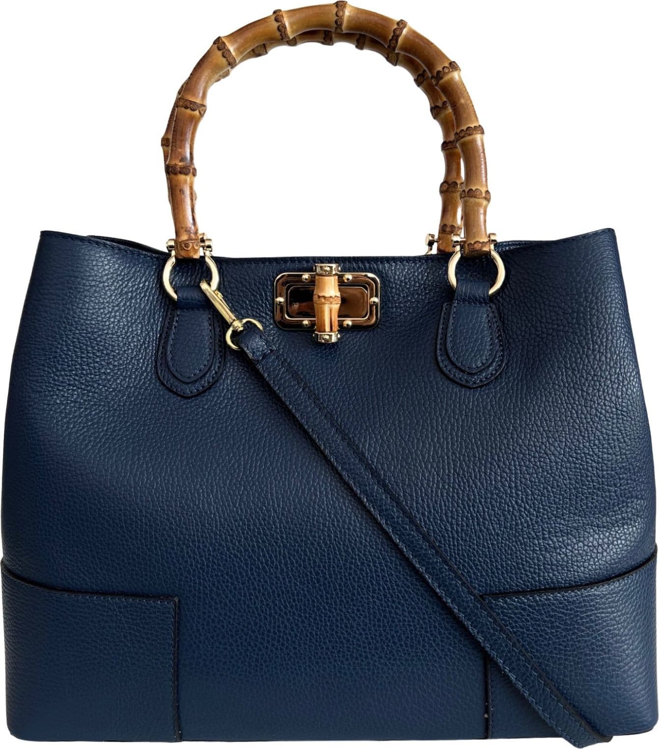 Modarno Borsa Donna in Vera Pelle con manico in vero bambù / Elegante e Minimal / Borsa di lusso Made in Italy in Organizer borsa Modarno - Sesto Fiorentino, commercioVirtuoso.it
