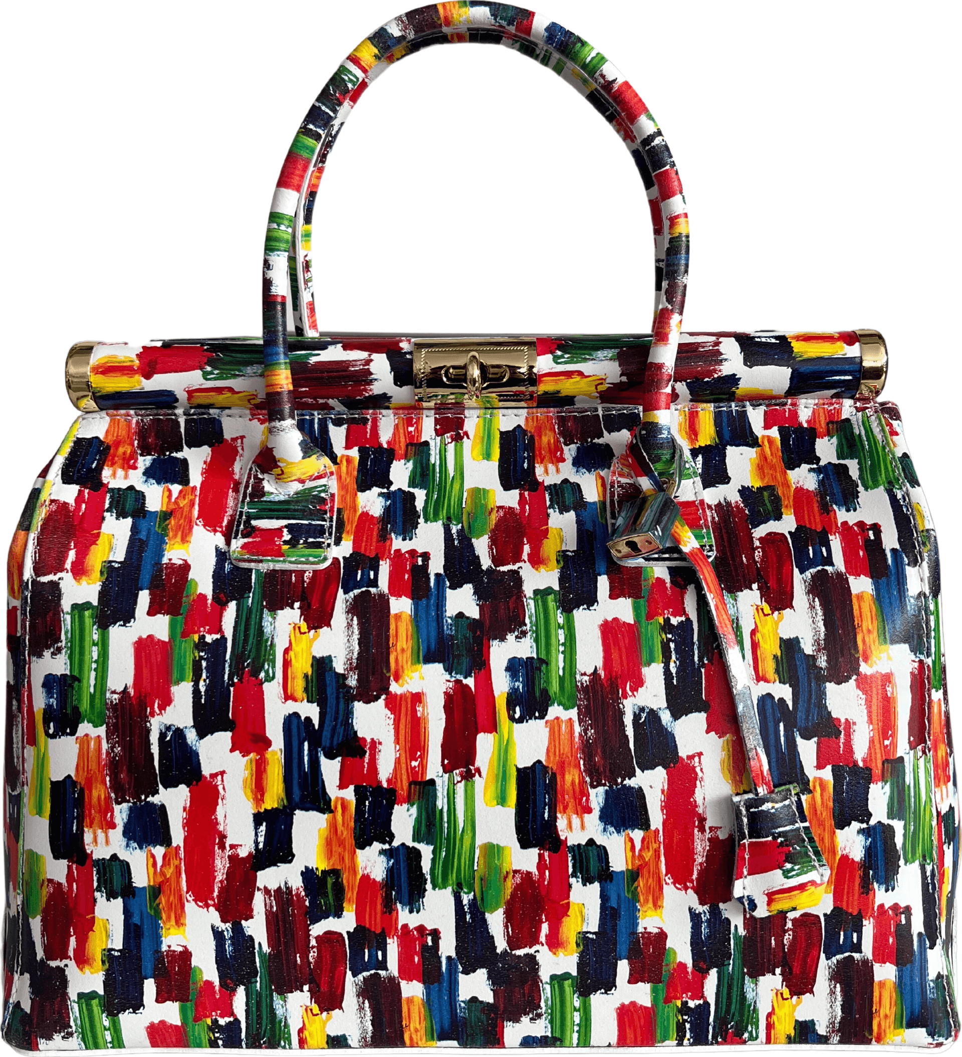 Modarno Handbag Borsa Donna a Mano Pelle con Tracolla Bauletto 35x28x16 cm (Fantasia Fiore) in Organizer borsa Modarno - Sesto Fiorentino, commercioVirtuoso.it