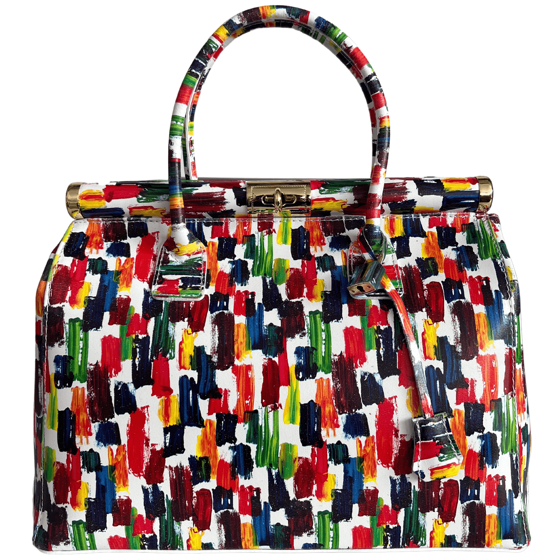Modarno Handbag Borsa Donna a Mano Pelle con Tracolla Bauletto 35x28x16 cm (Fantasia Fiore) in Organizer borsa Modarno - Sesto Fiorentino, commercioVirtuoso.it