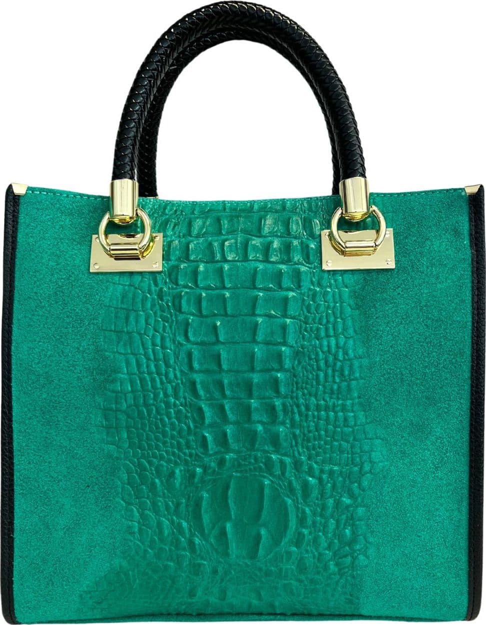 Modarno Borsa donna a tracolla - borsa a mano in pelle camoscio stampa cocco in Organizer borsa Modarno - Sesto Fiorentino, commercioVirtuoso.it