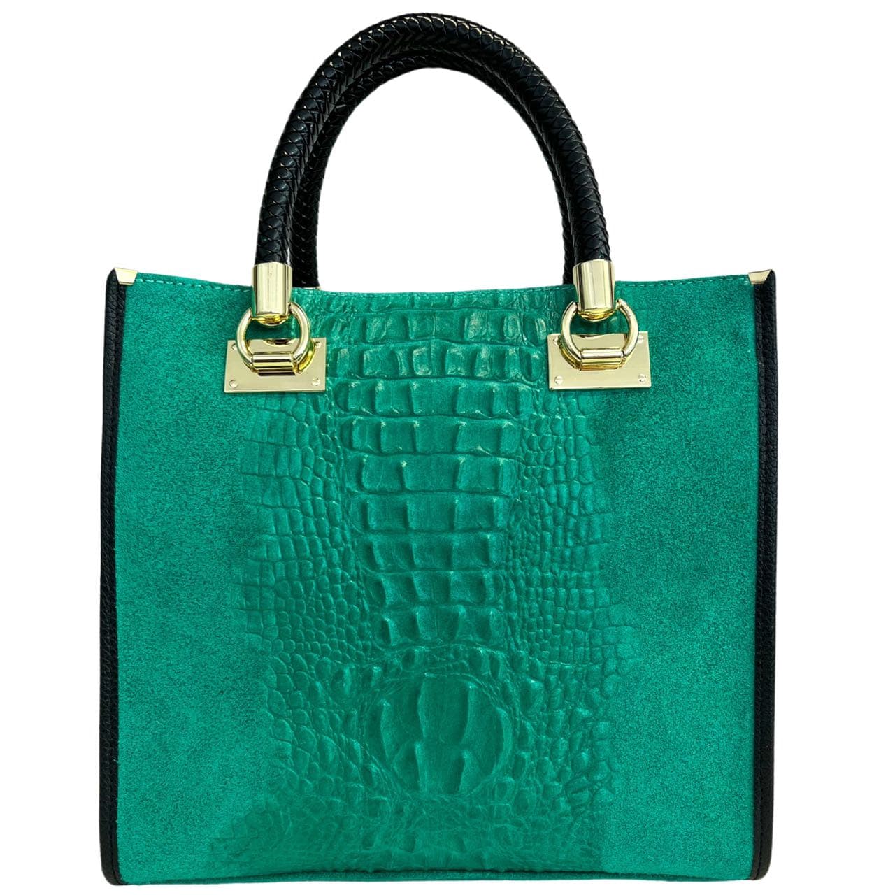 Modarno Borsa donna a tracolla - borsa a mano in pelle camoscio stampa cocco in Organizer borsa Modarno - Sesto Fiorentino, commercioVirtuoso.it