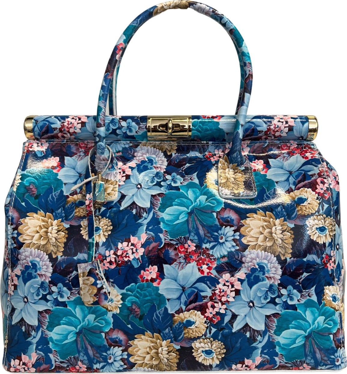 Modarno Handbag Borsa Donna a Mano Pelle con Tracolla Bauletto 35x28x16 cm (Fantasia Fiore) in Organizer borsa Modarno - Sesto Fiorentino, commercioVirtuoso.it