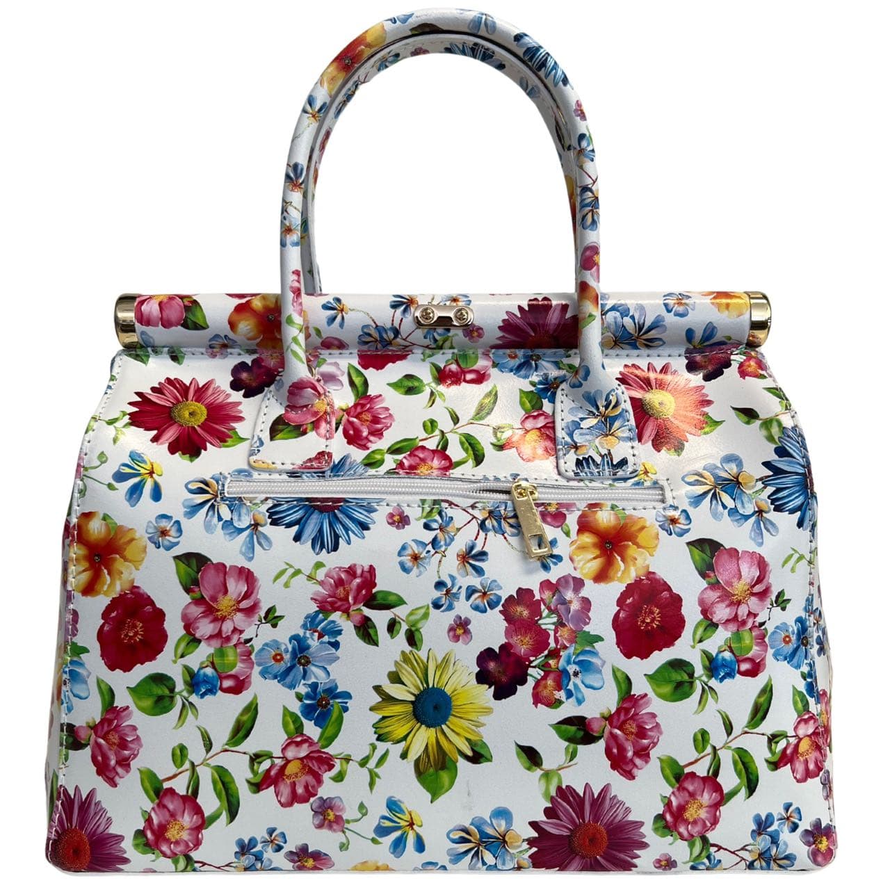 Modarno Handbag Borsa Donna a Mano Pelle con Tracolla Bauletto 35x28x16 cm (Fantasia Fiore) in Organizer borsa Modarno - Sesto Fiorentino, commercioVirtuoso.it