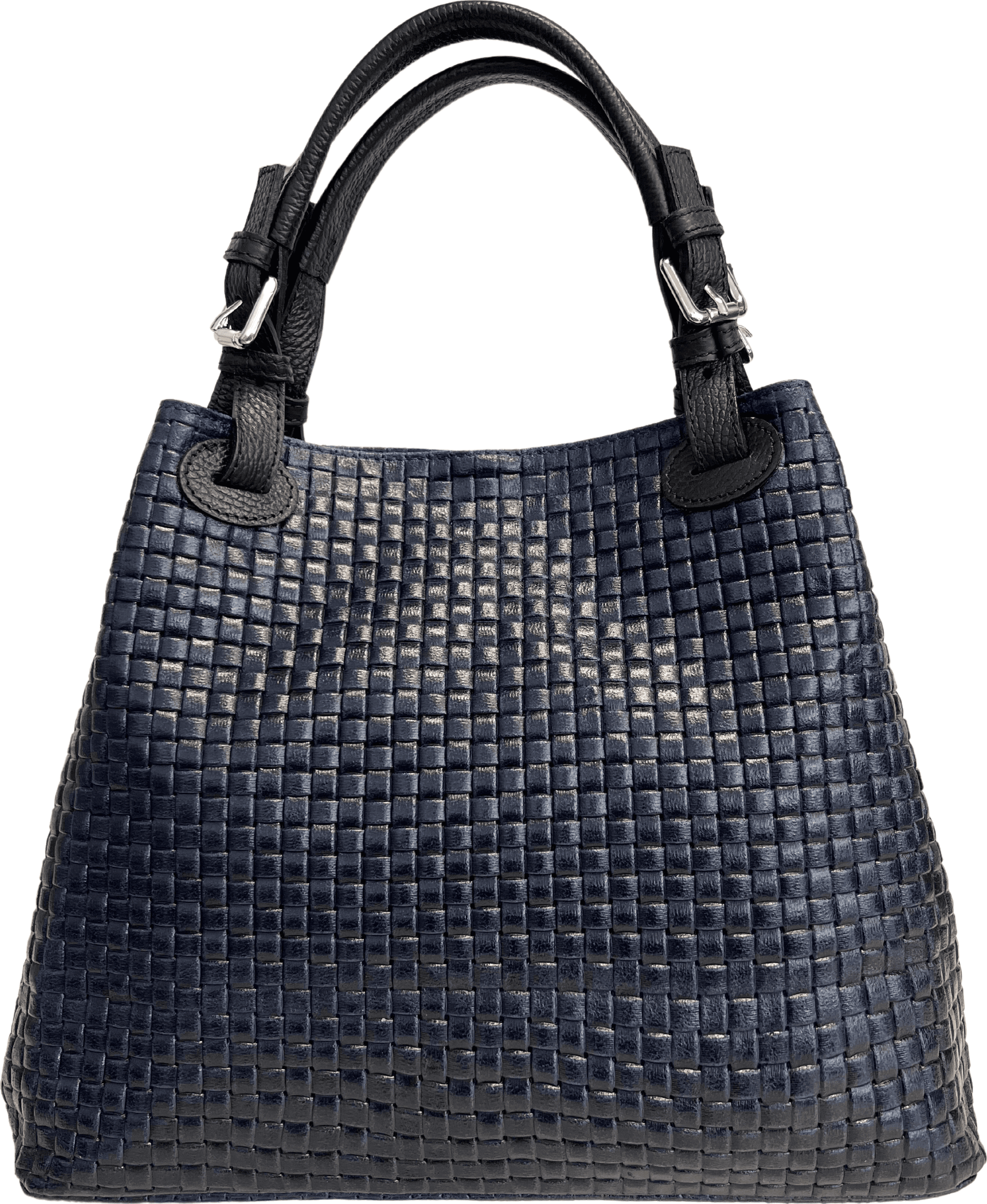 Modarno Borsa a Mano Stampa Intrecciata da Donna con Tracolla in vera pelle made in Italy - 33x17x29 Cm in Organizer borsa Modarno - Sesto Fiorentino, commercioVirtuoso.it