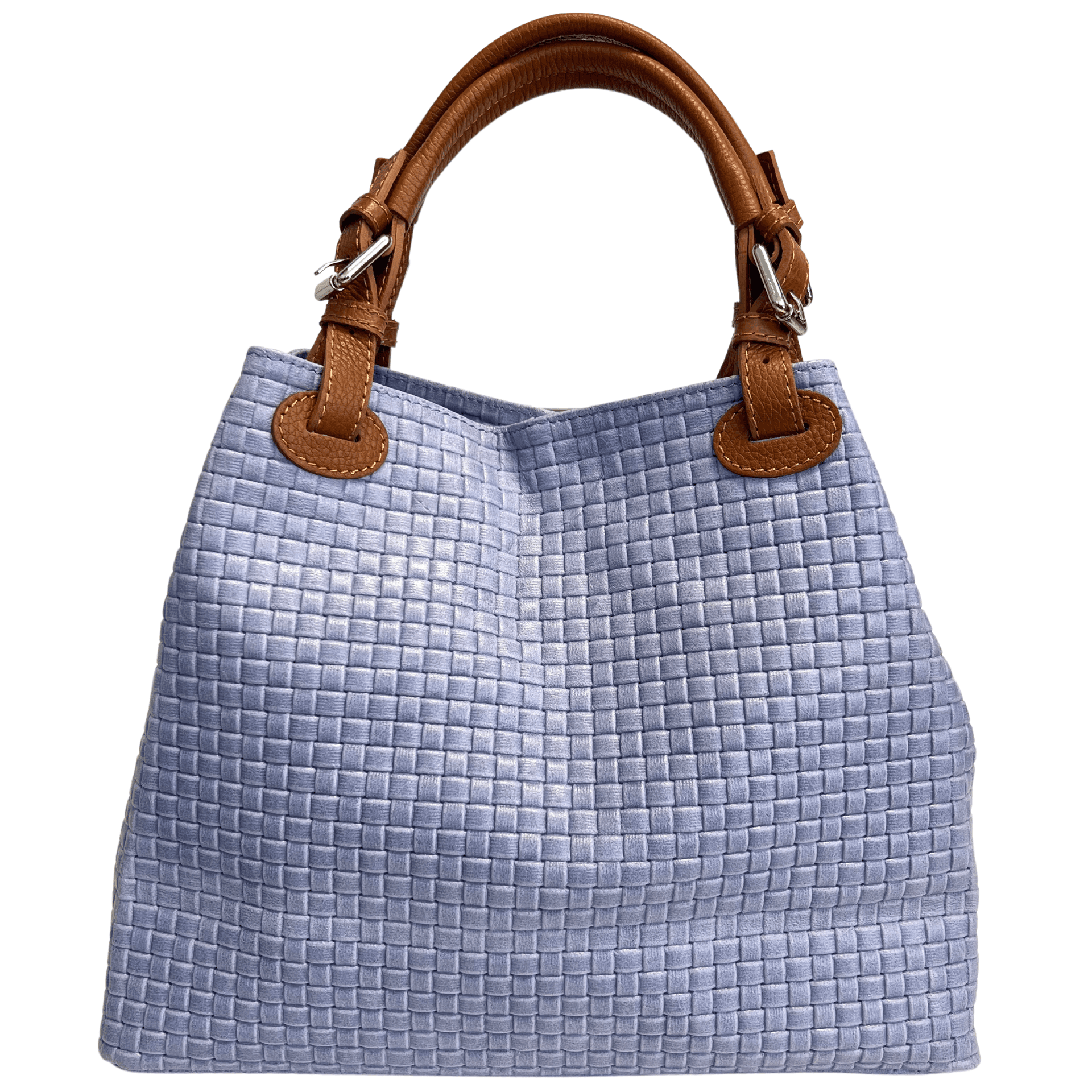 Modarno Borsa a Mano Stampa Intrecciata da Donna con Tracolla in vera pelle made in Italy - 33x17x29 Cm in Organizer borsa Modarno - Sesto Fiorentino, commercioVirtuoso.it