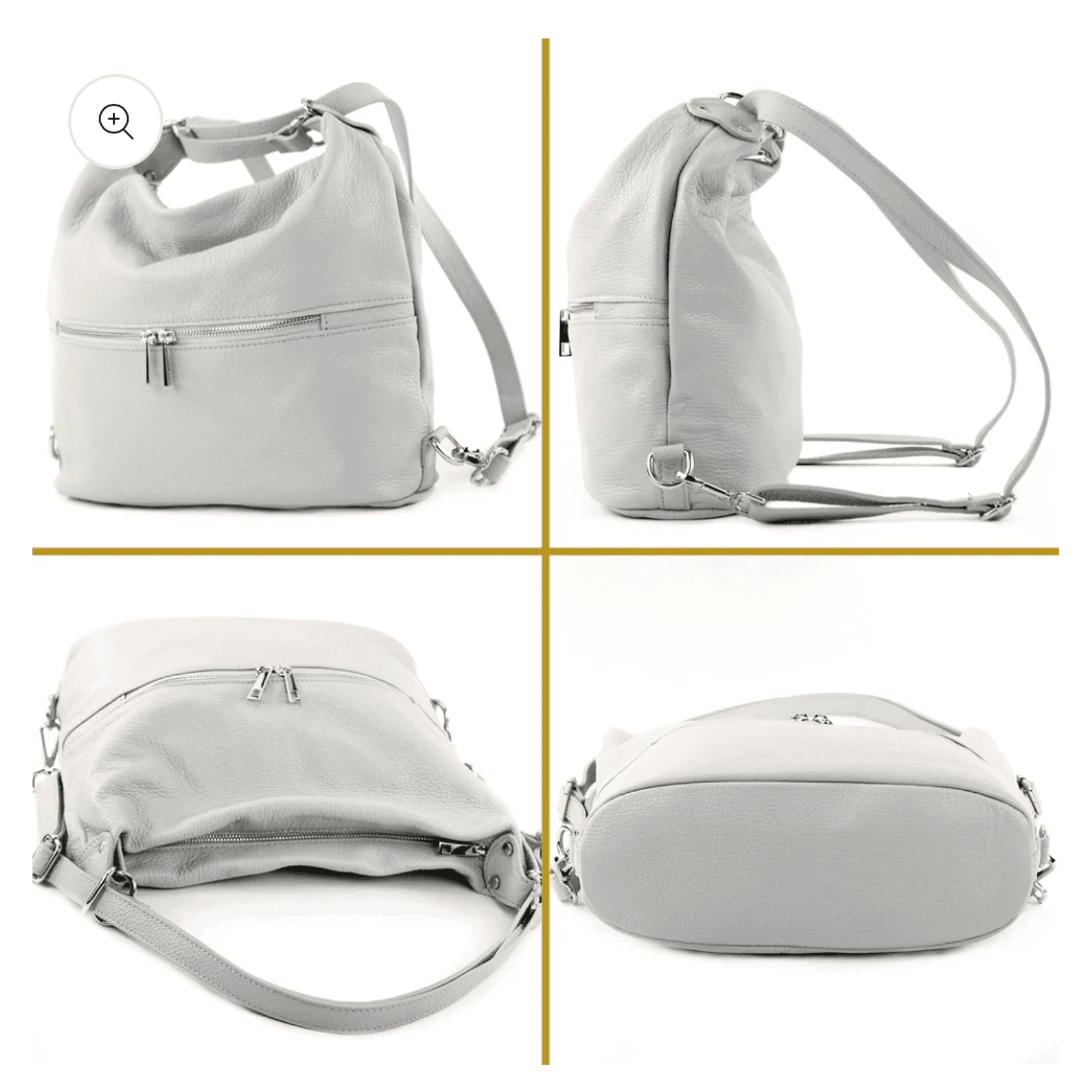 Modarno Borsa spalla da donna e borsa zaino 2 in 1 realizzato a mano, in vera pelle in Organizer borsa Modarno - Sesto Fiorentino, commercioVirtuoso.it