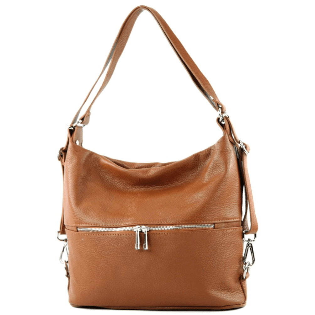 Modarno Borsa spalla da donna e borsa zaino 2 in 1 realizzato a mano, in vera pelle in Organizer borsa Modarno - Sesto Fiorentino, commercioVirtuoso.it
