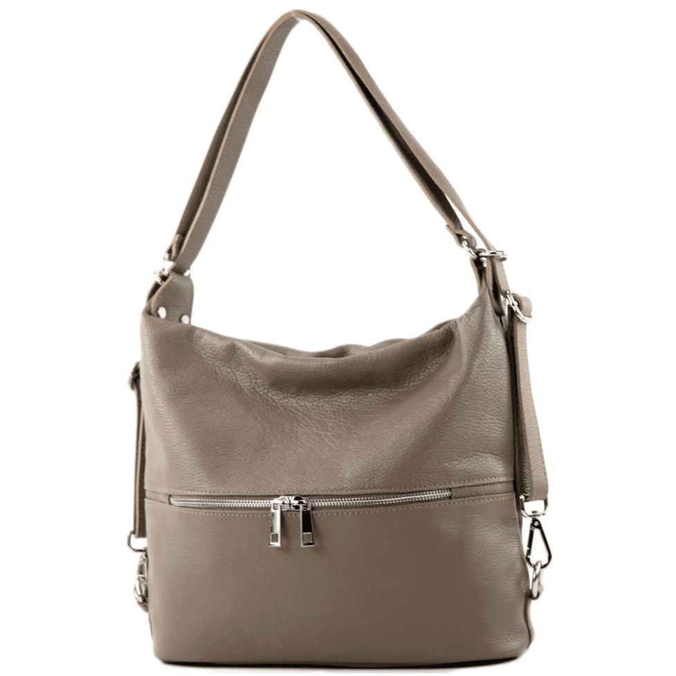 Modarno Borsa spalla da donna e borsa zaino 2 in 1 realizzato a mano, in vera pelle in Organizer borsa Modarno - Sesto Fiorentino, commercioVirtuoso.it