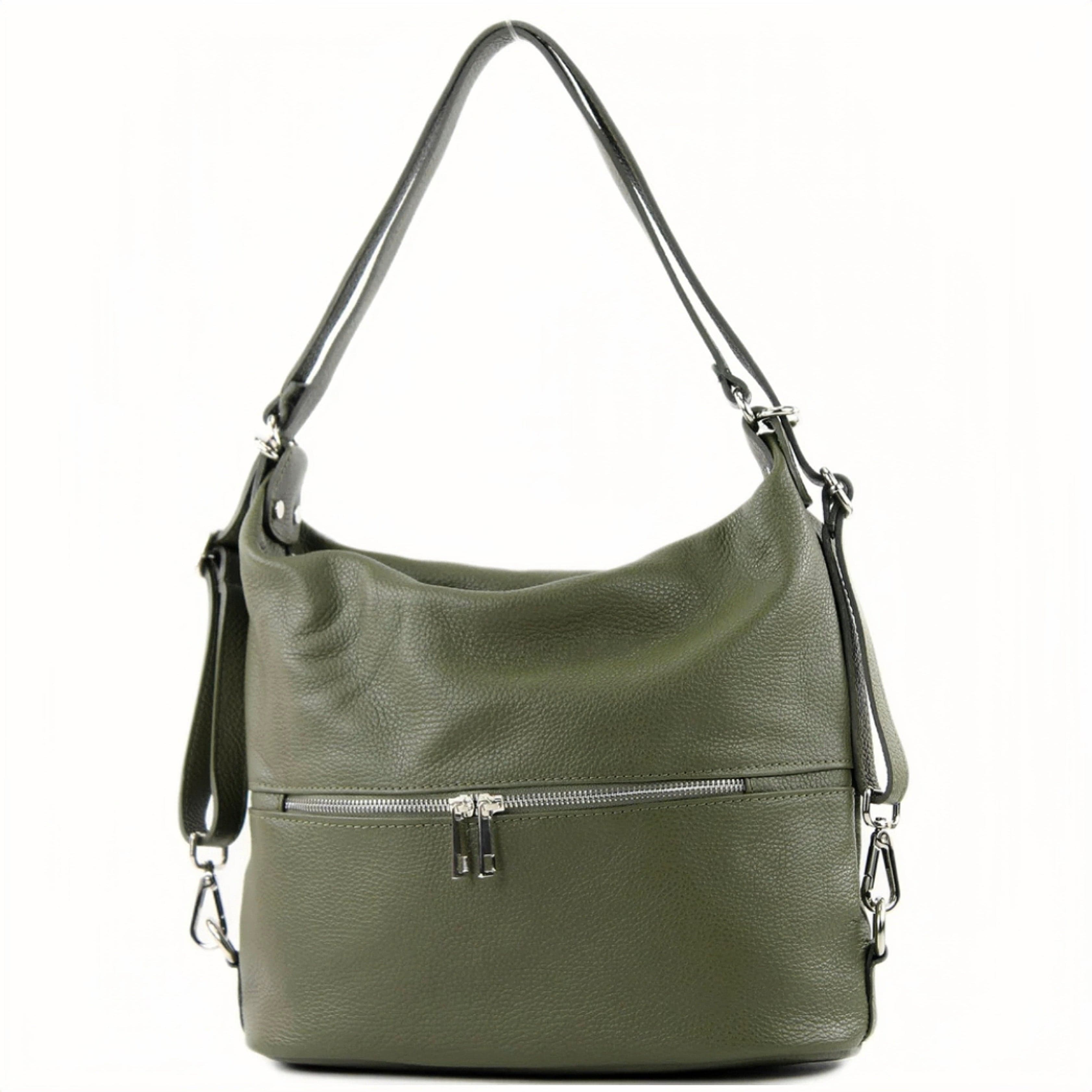 Modarno Borsa spalla da donna e borsa zaino 2 in 1 realizzato a mano, in vera pelle in Organizer borsa Modarno - Sesto Fiorentino, commercioVirtuoso.it