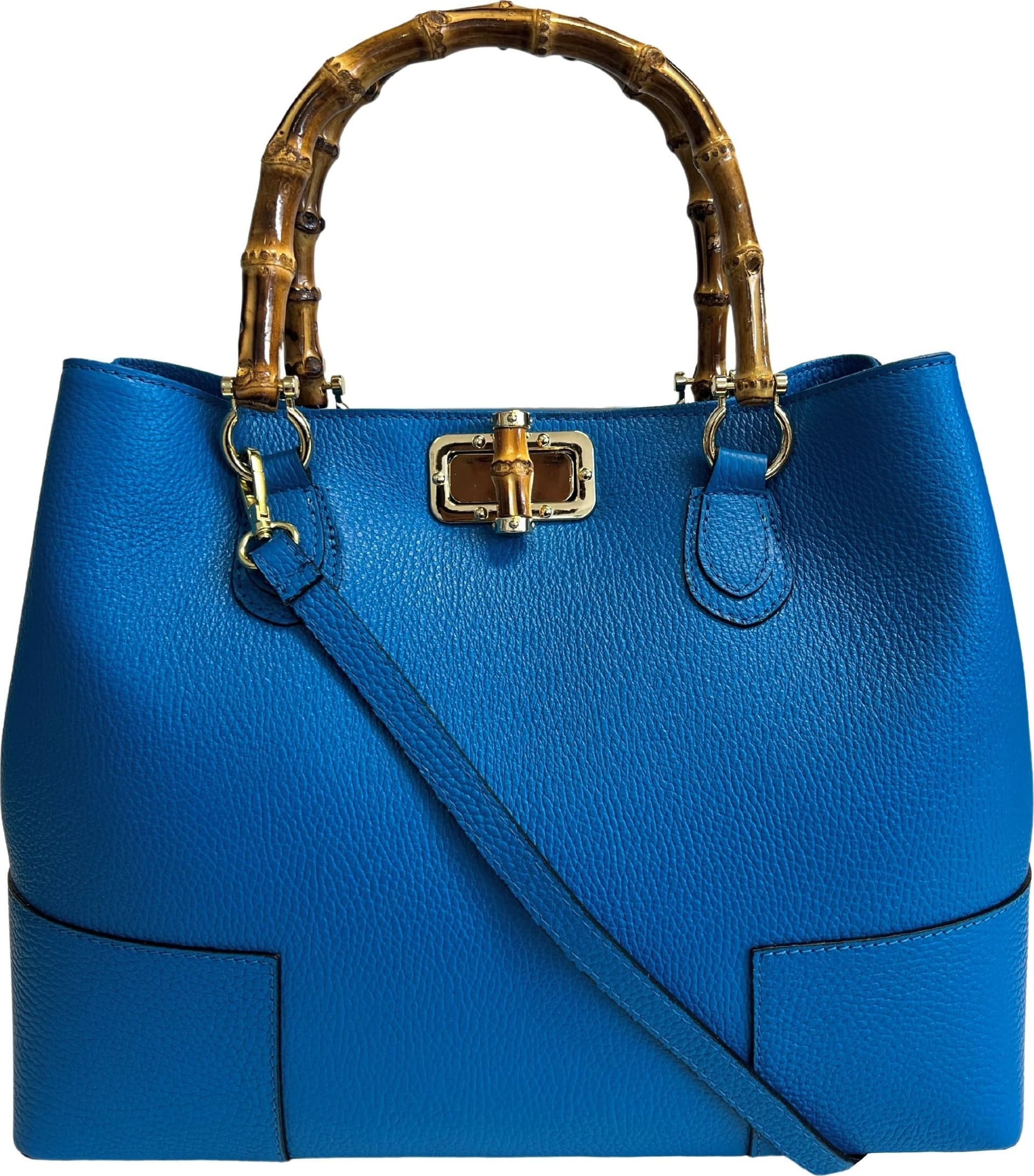 Modarno Borsa Donna in Vera Pelle con manico in vero bambù / Elegante e Minimal / Borsa di lusso Made in Italy in Organizer borsa Modarno - Sesto Fiorentino, commercioVirtuoso.it