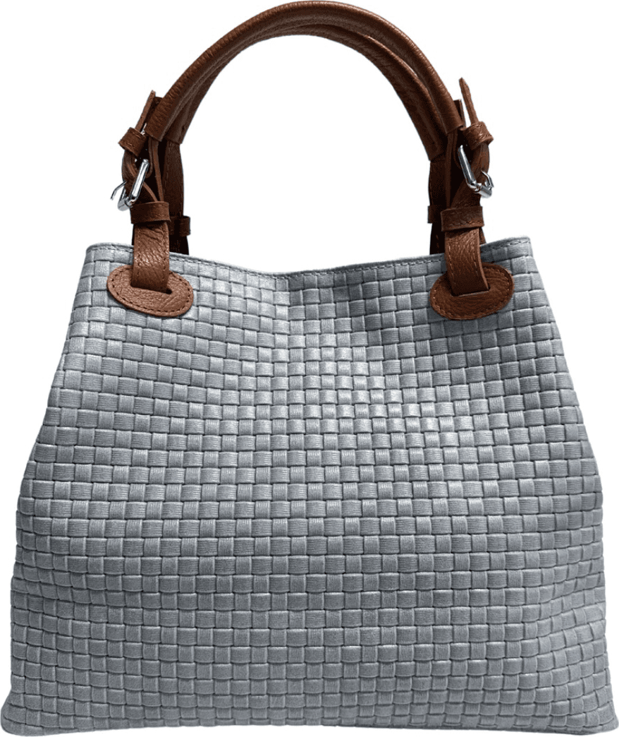 Modarno Borsa a Mano Stampa Intrecciata da Donna con Tracolla in vera pelle made in Italy - 33x17x29 Cm in Organizer borsa Modarno - Sesto Fiorentino, commercioVirtuoso.it