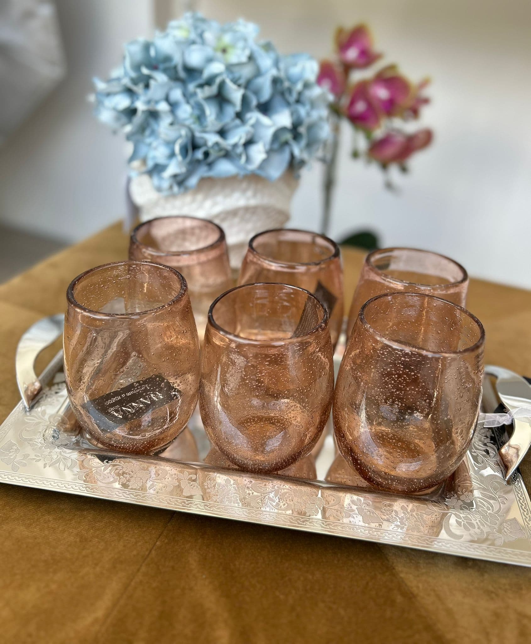Set 6 Bicchieri Acqua Hanna Home in Vetro in Calici da acqua The King Luxury - San Marcellino, commercioVirtuoso.it