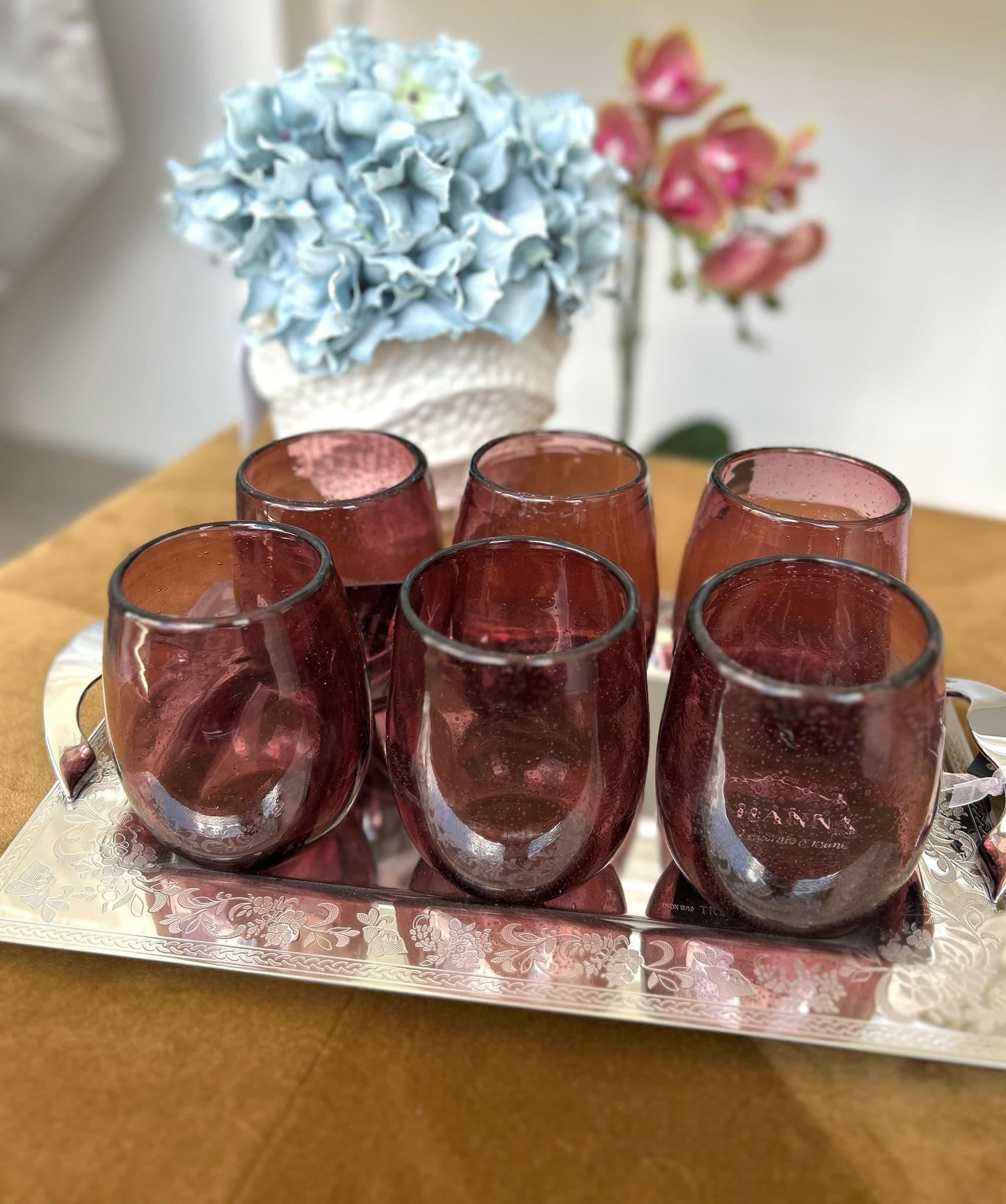 Set 6 Bicchieri Acqua Hanna Home in Vetro in Calici da acqua The King Luxury - San Marcellino, commercioVirtuoso.it