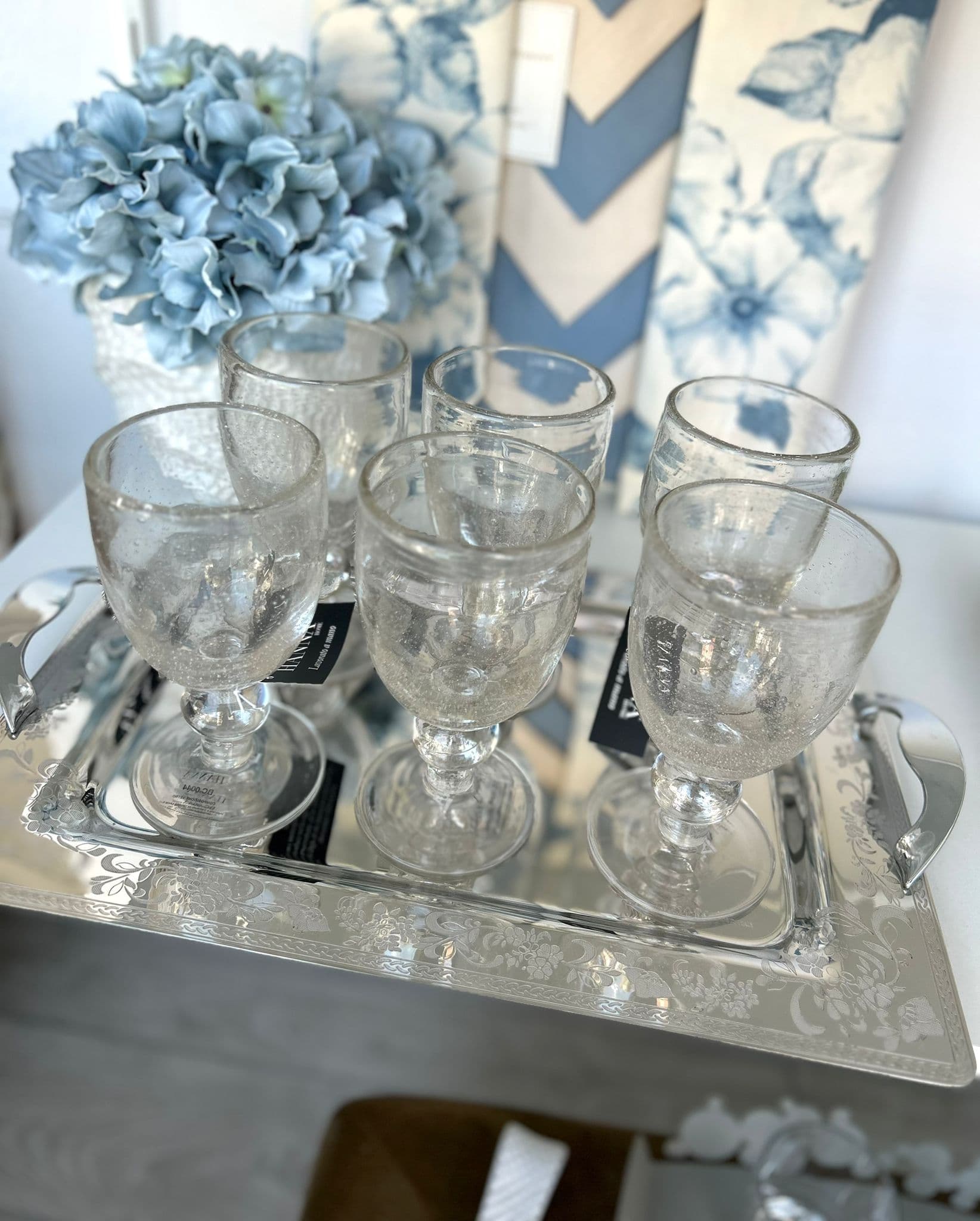Set 6 Calici Vino Hanna Home in Vetro in Calici da acqua The King Luxury - San Marcellino, commercioVirtuoso.it